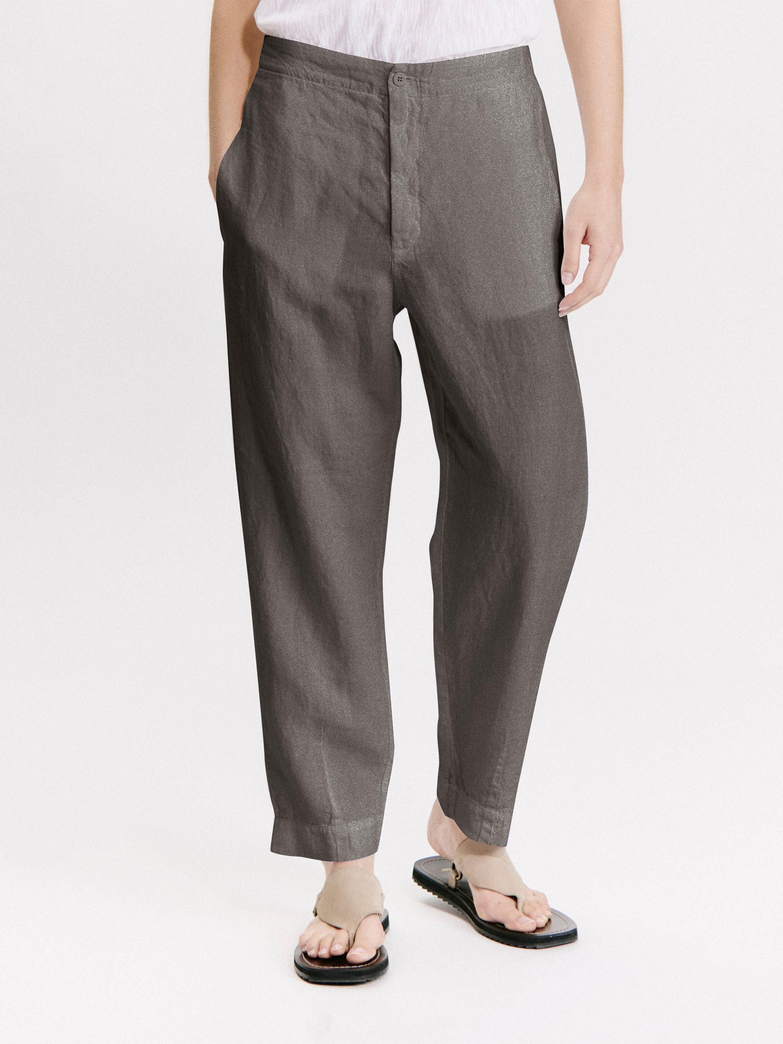 LINEN PANT MUD
