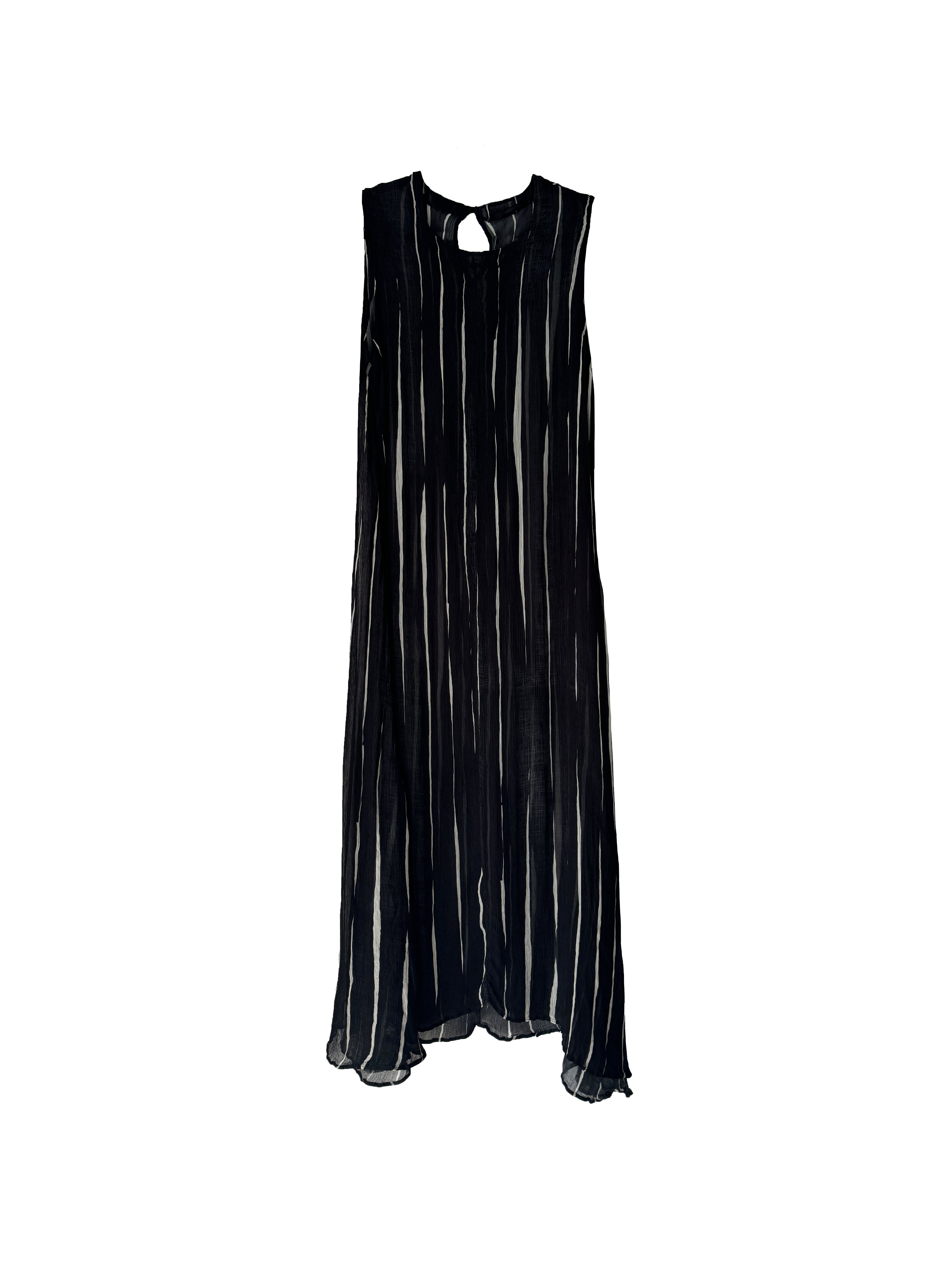 STRIPE DRESS BLACK