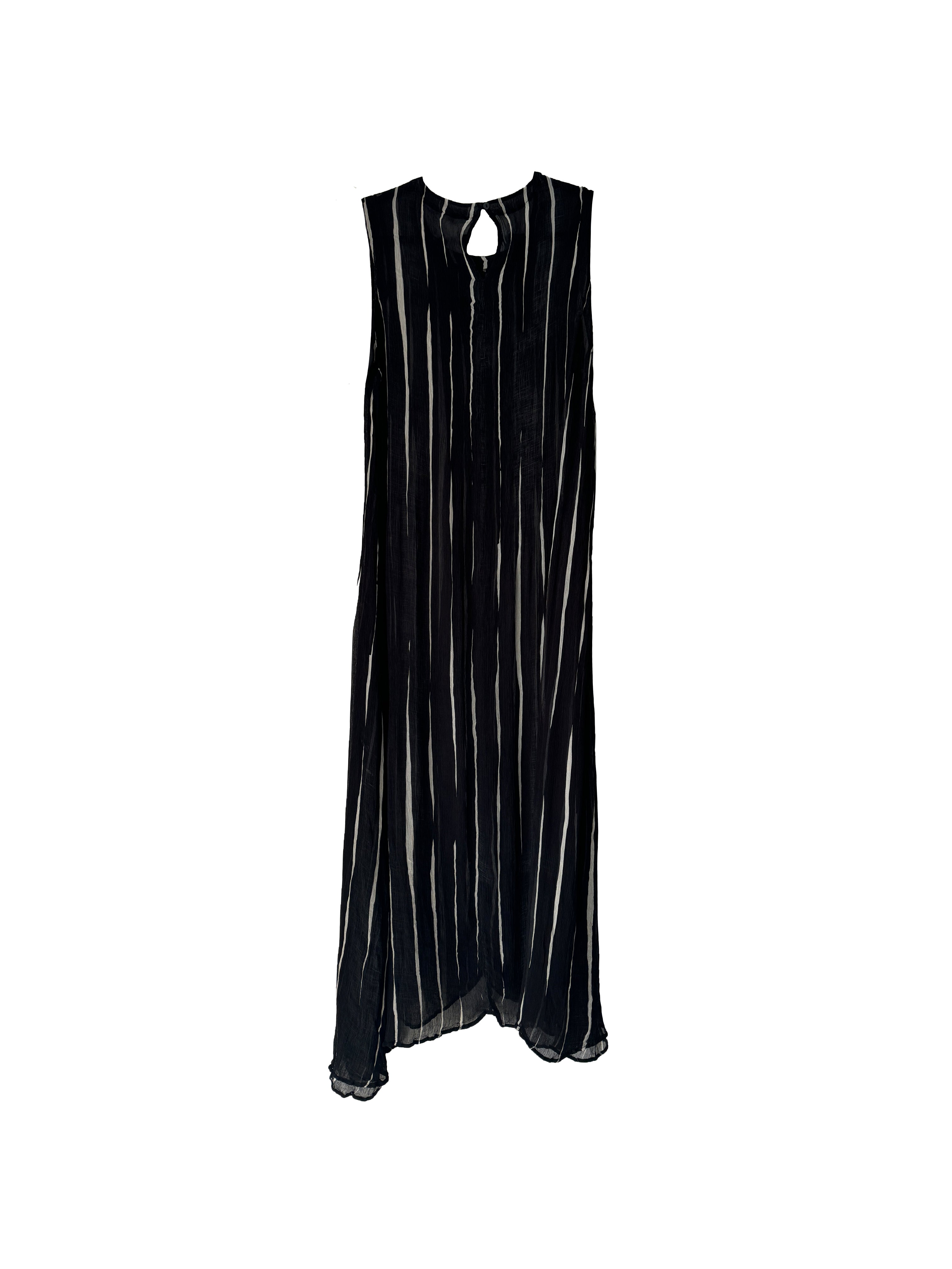 STRIPE DRESS BLACK