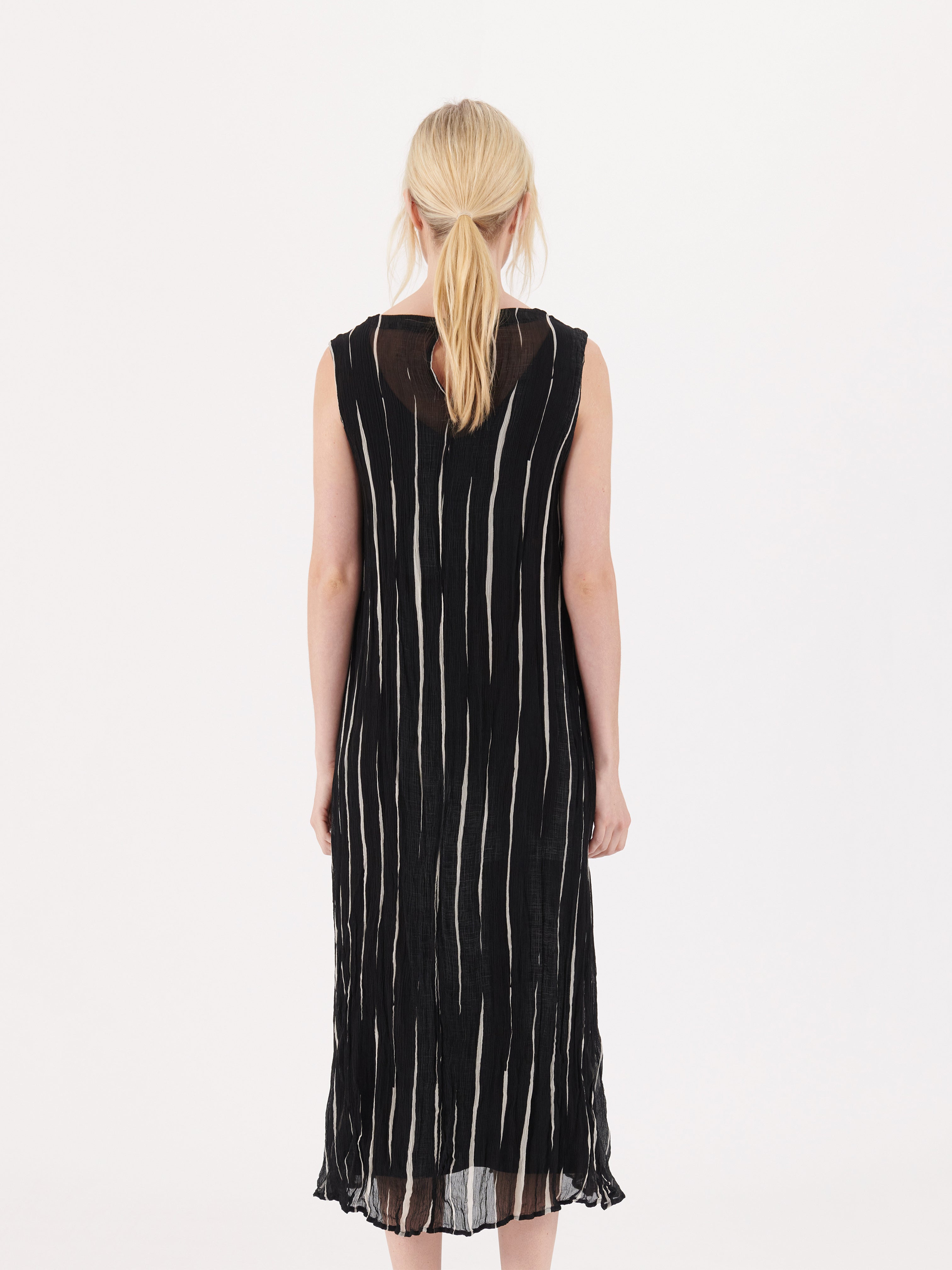 STRIPE DRESS BLACK