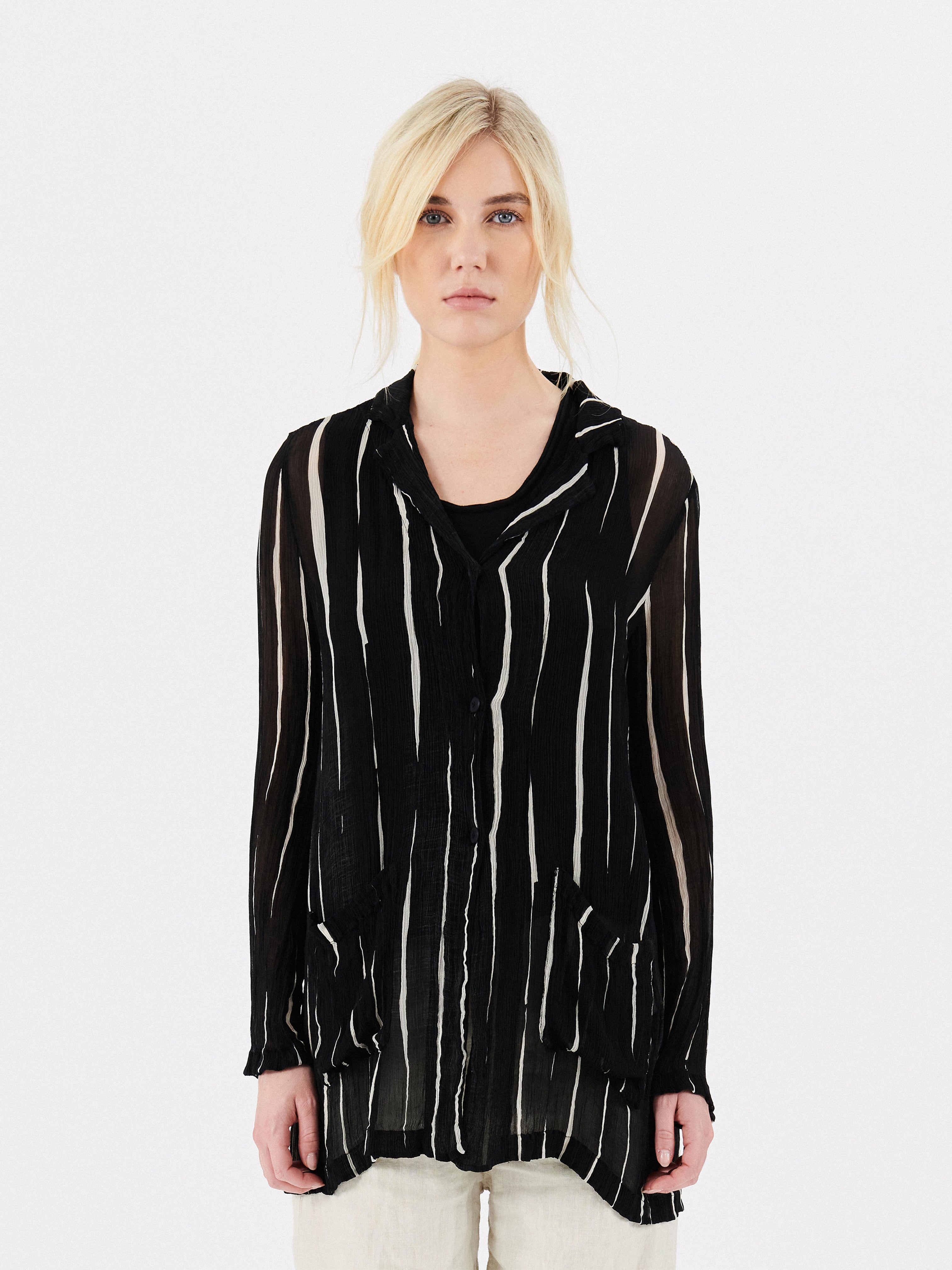 STRIPE JACKET BLACK