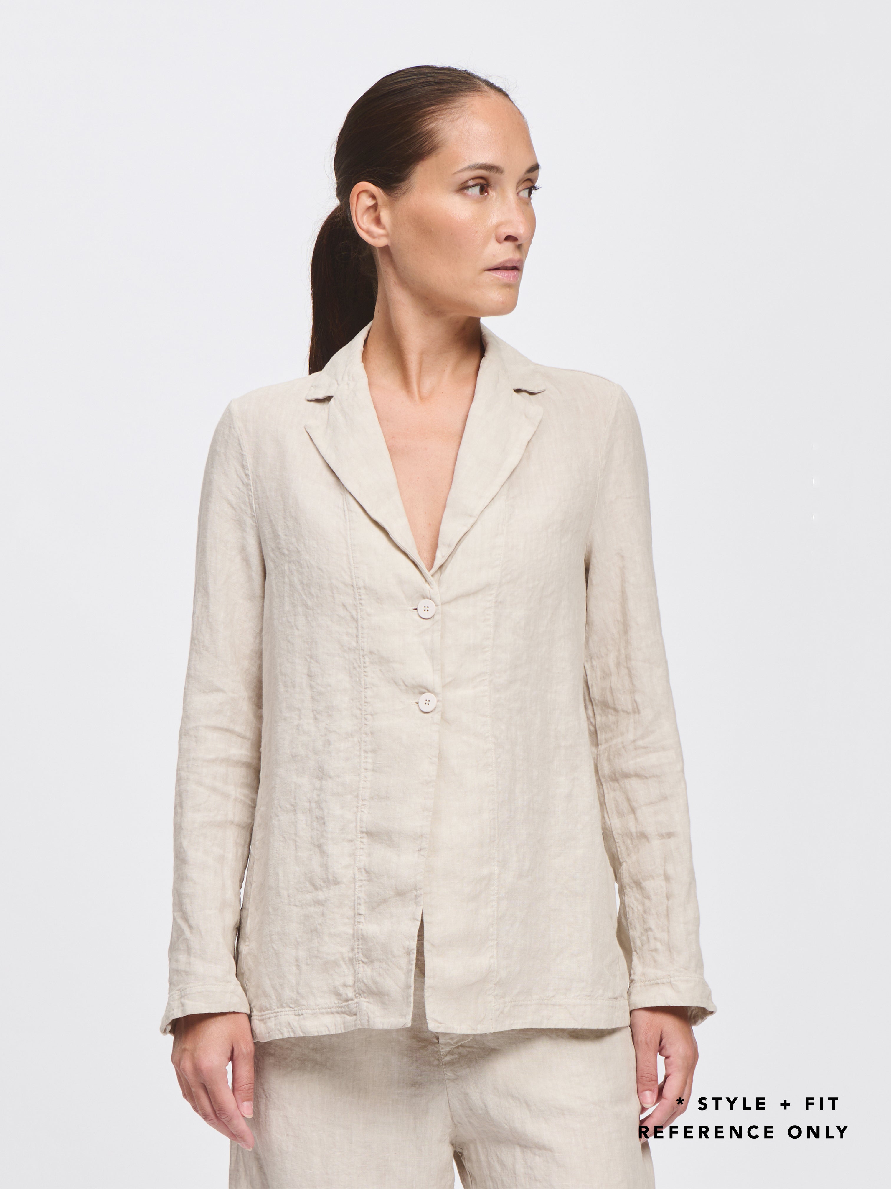 LINEN JACKET BLACK