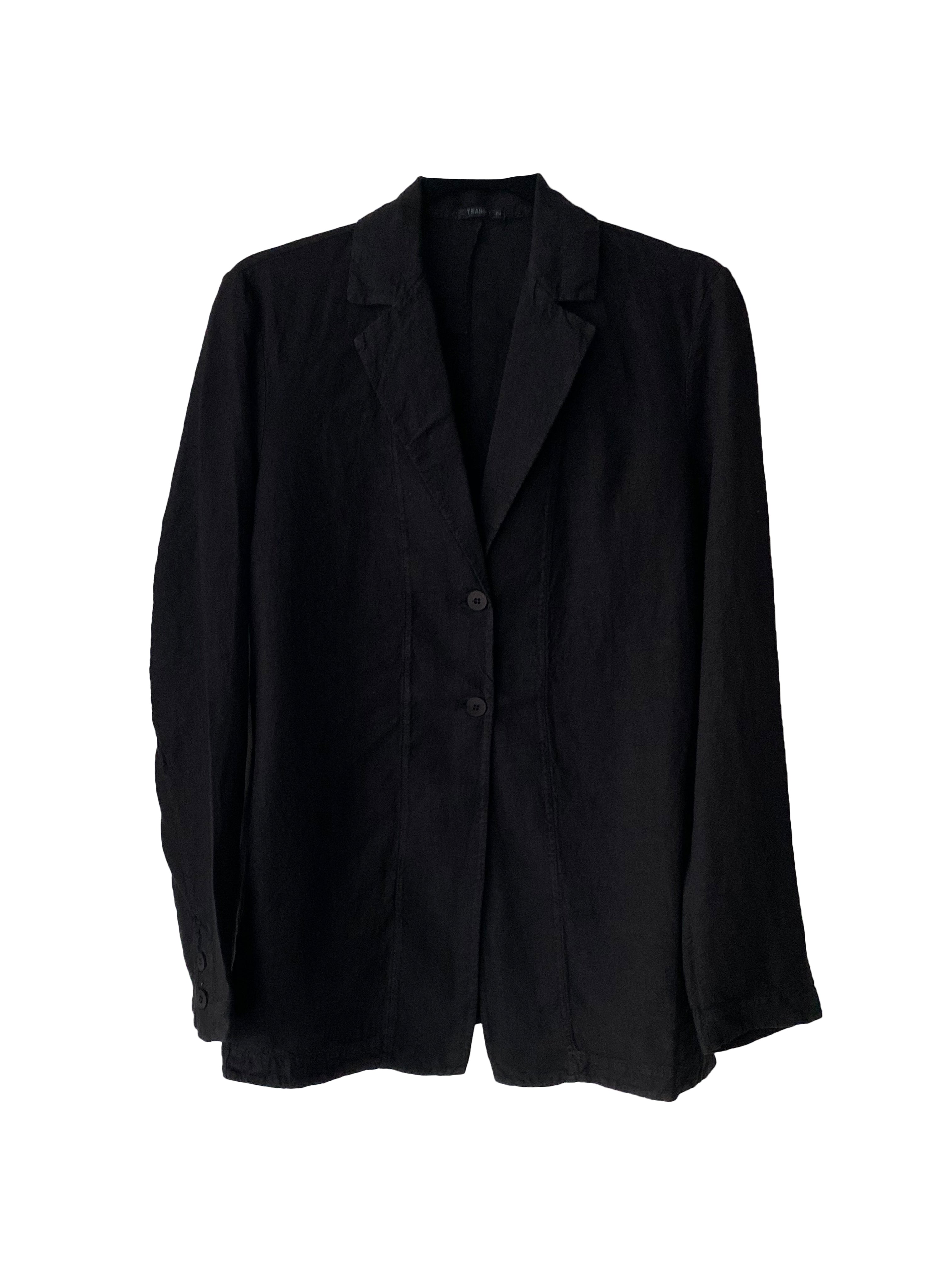 LINEN JACKET BLACK