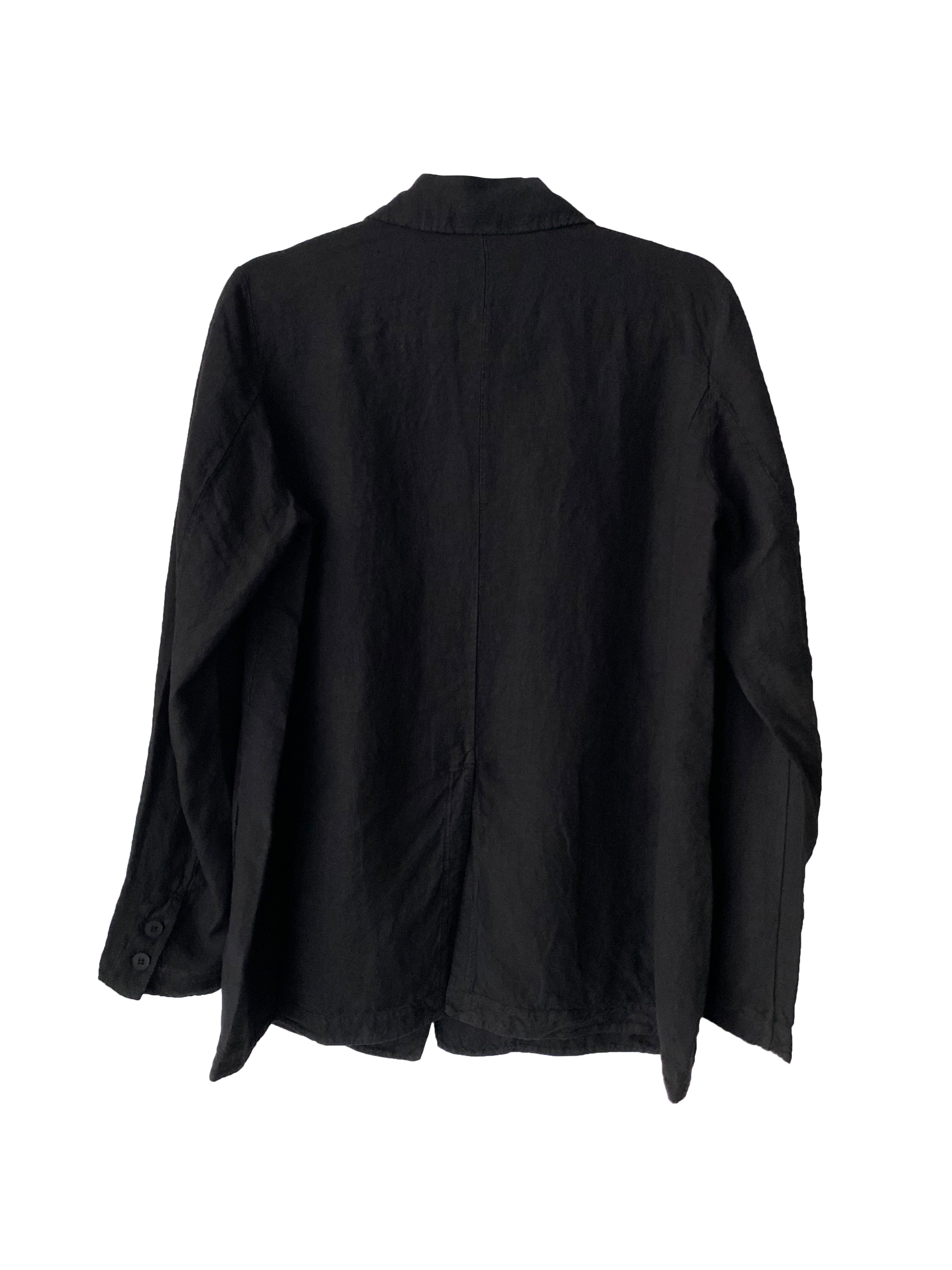 LINEN JACKET BLACK