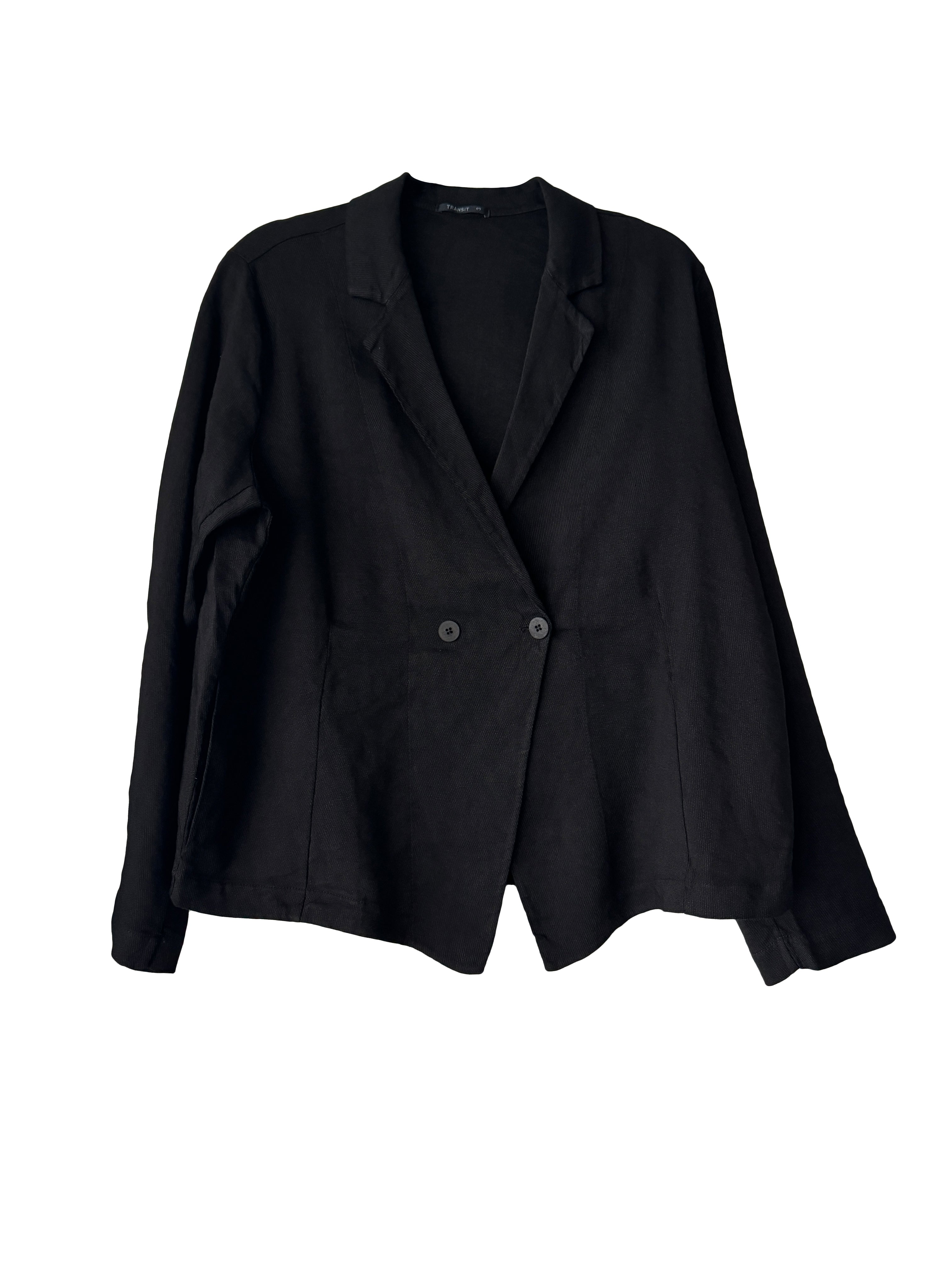 DOUBLE BUTTON BLAZER BLACK