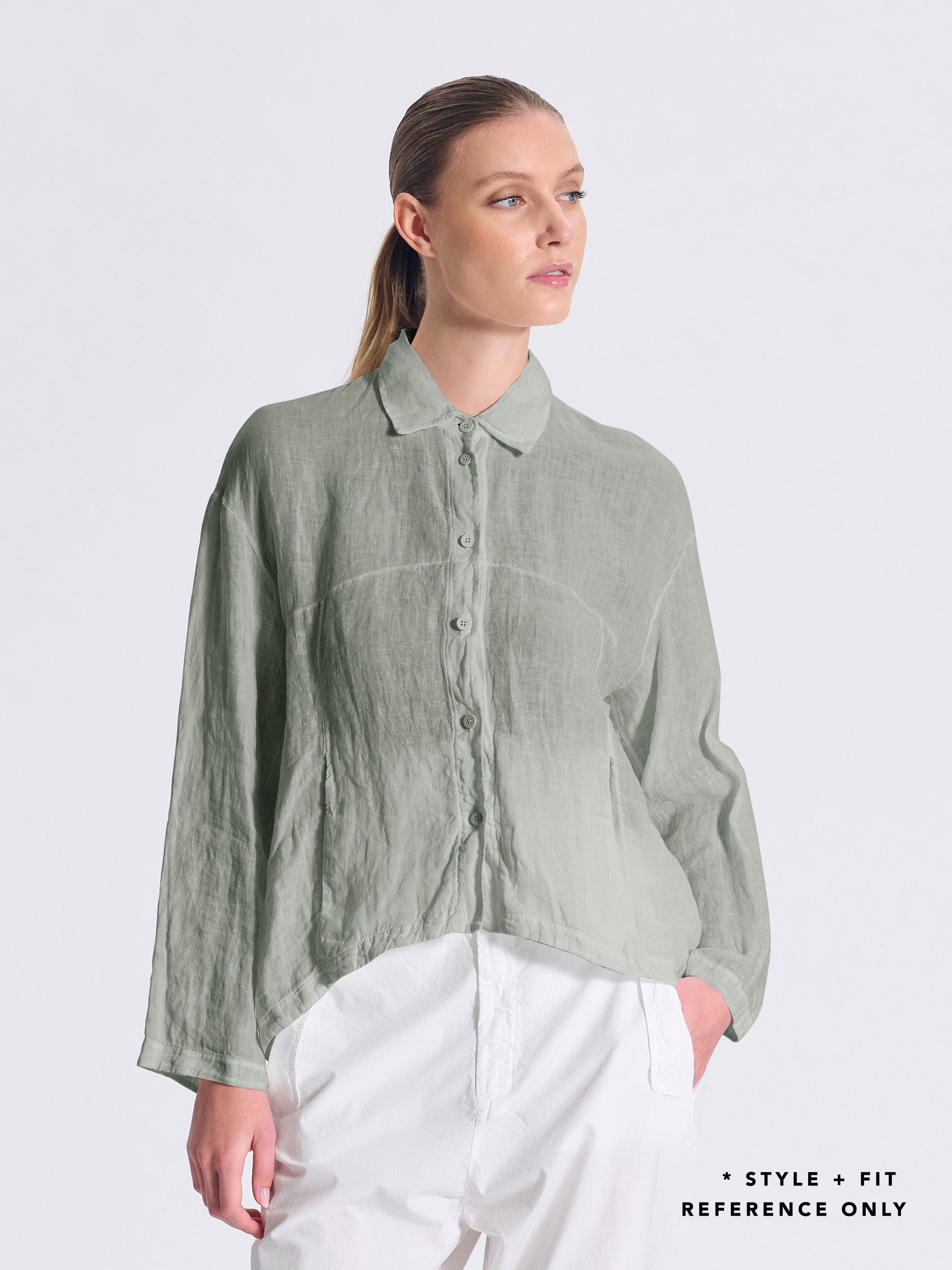 LINEN SHIRT BLUE SLATE