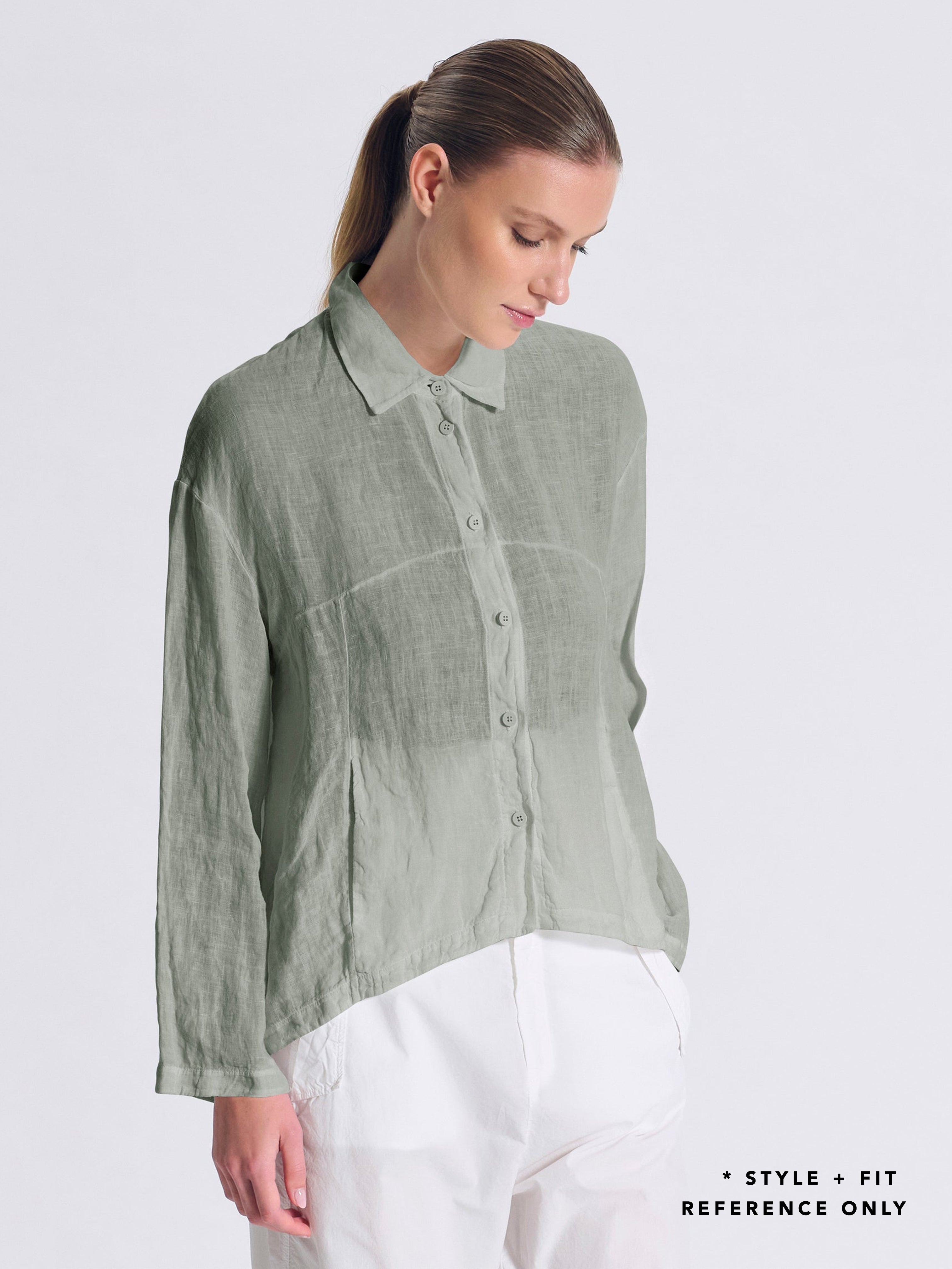 LINEN SHIRT BLUE SLATE