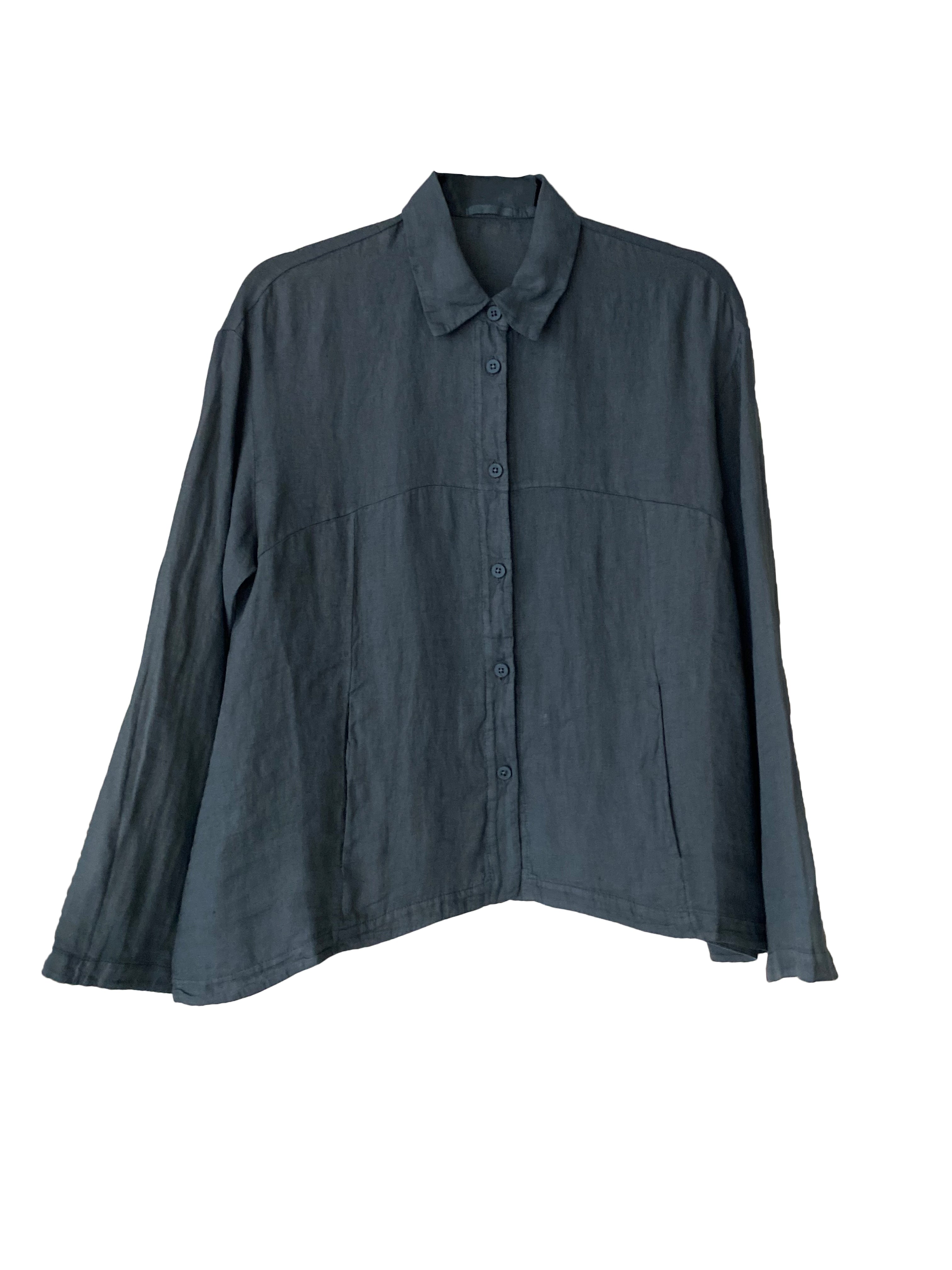 LINEN SHIRT BLUE SLATE