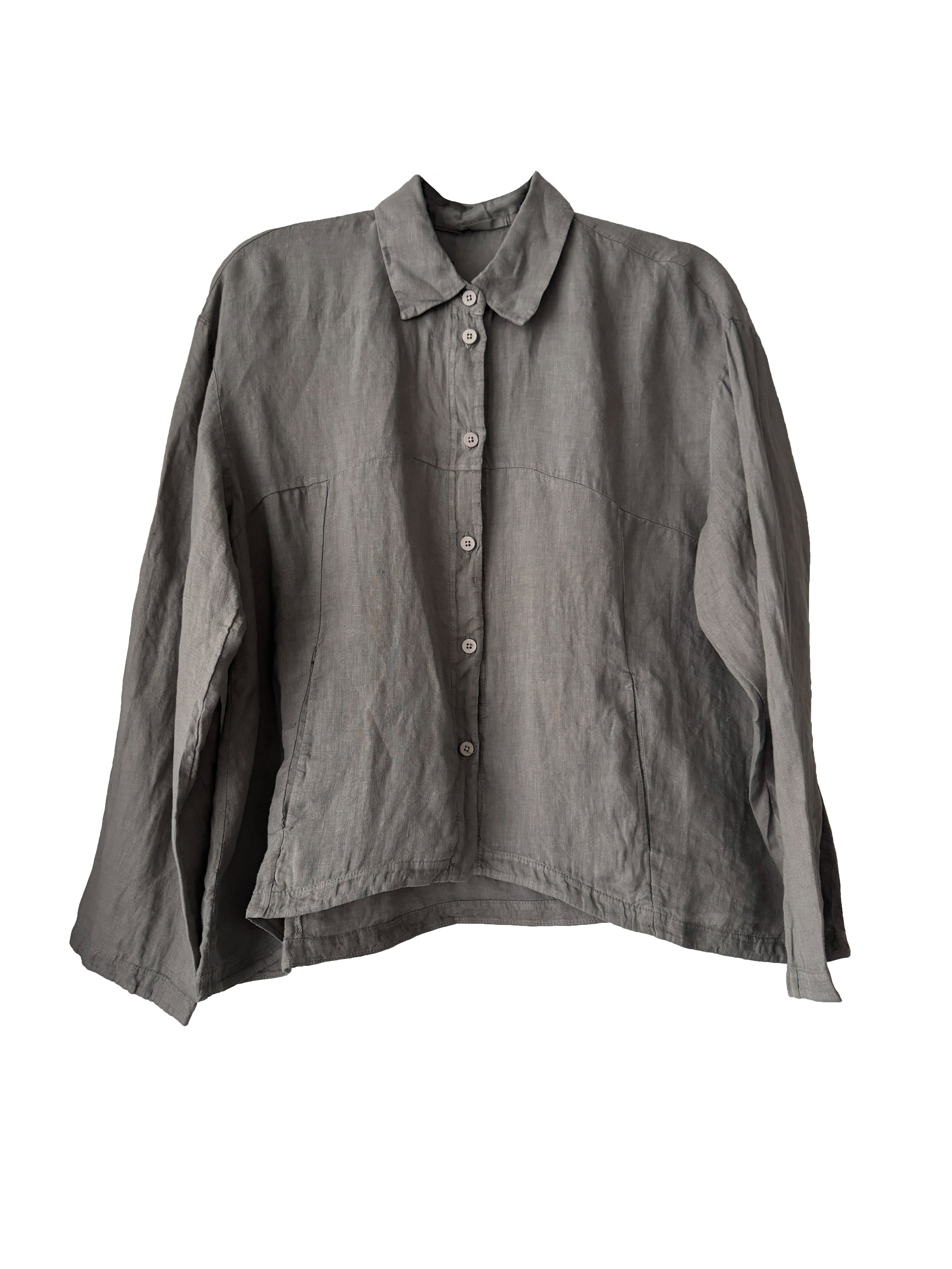 LINEN SHIRT GREY