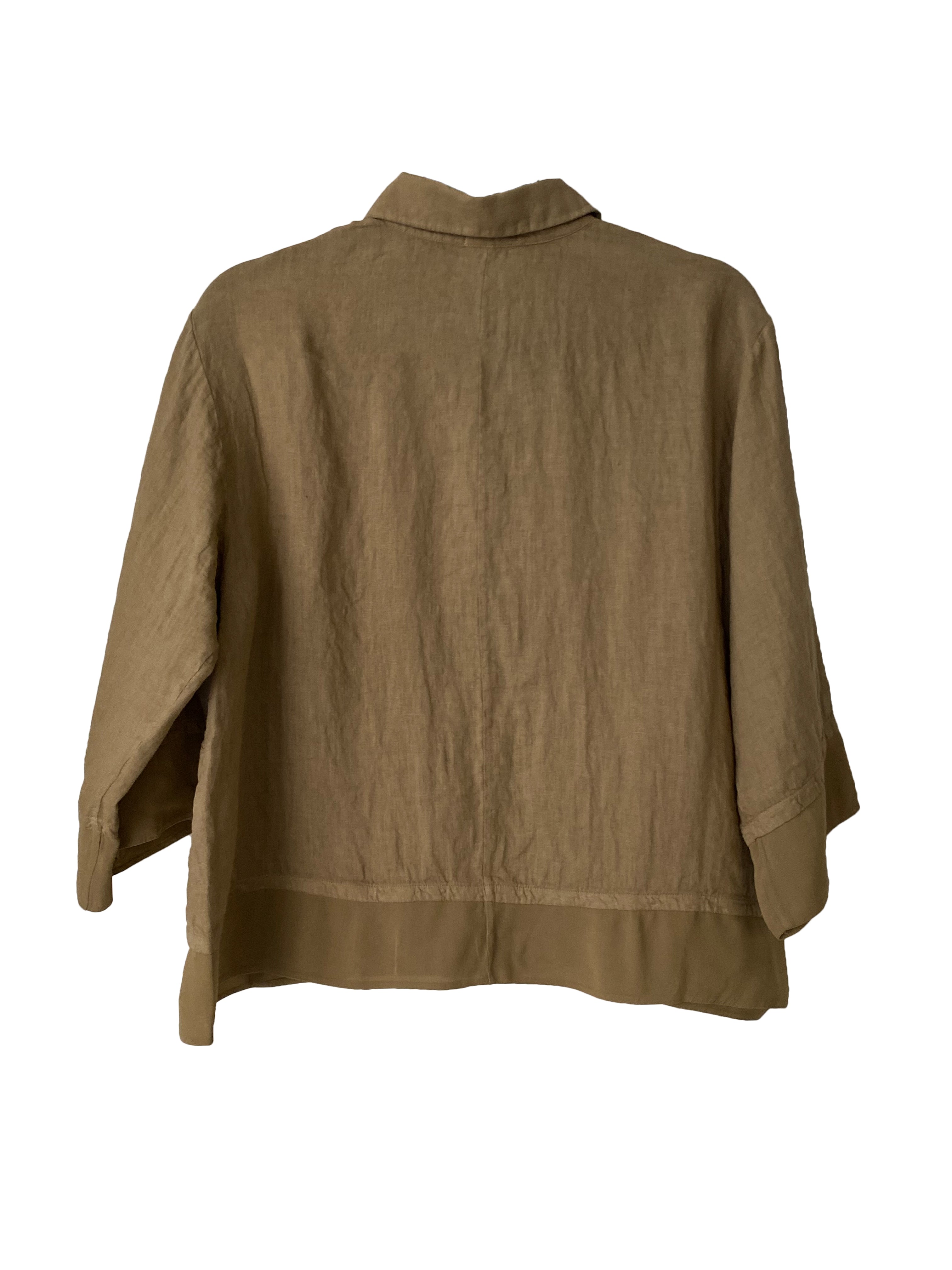 LINEN SHIRT JACKET NUT