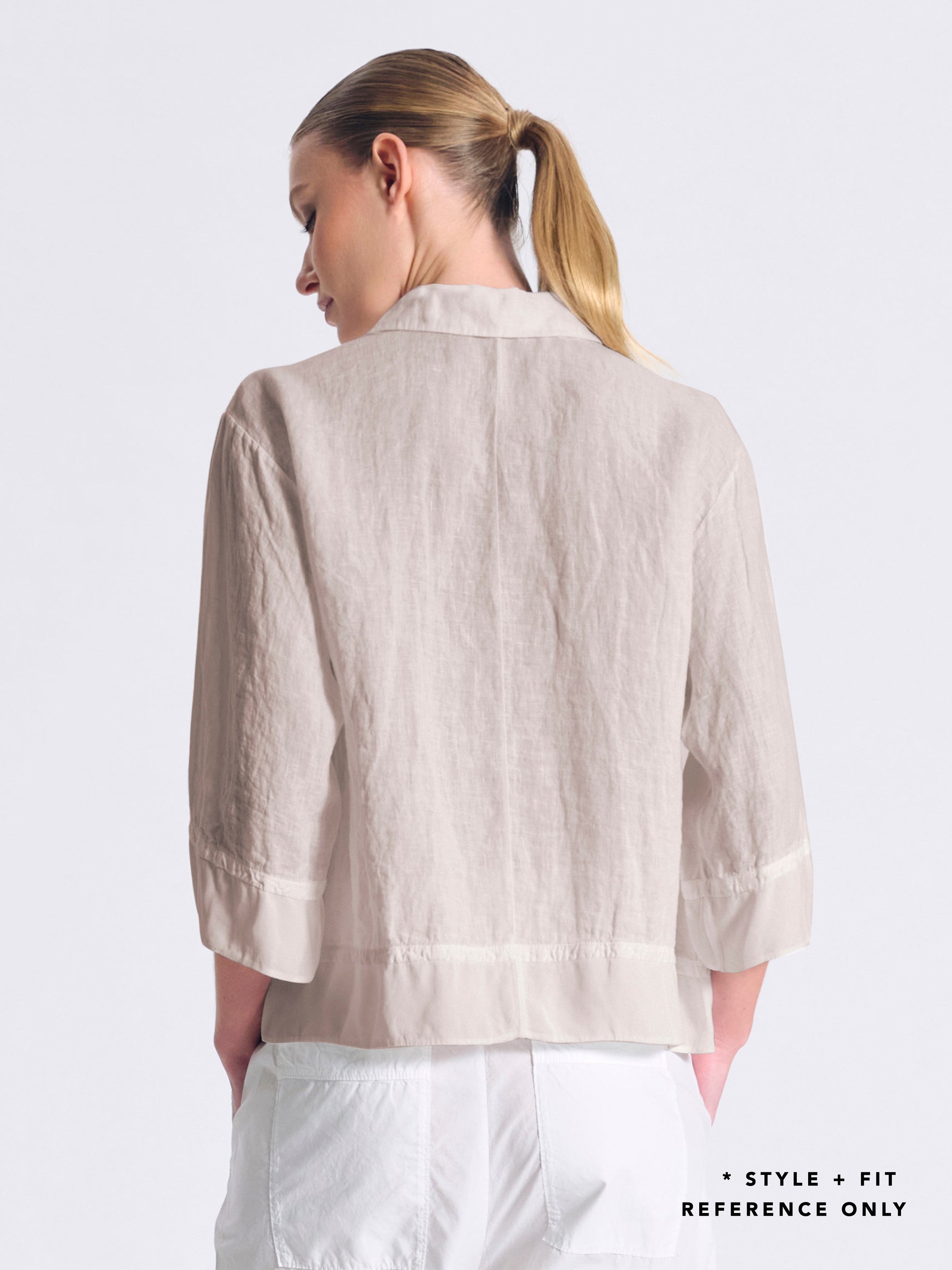 LINEN SHIRT JACKET NUT