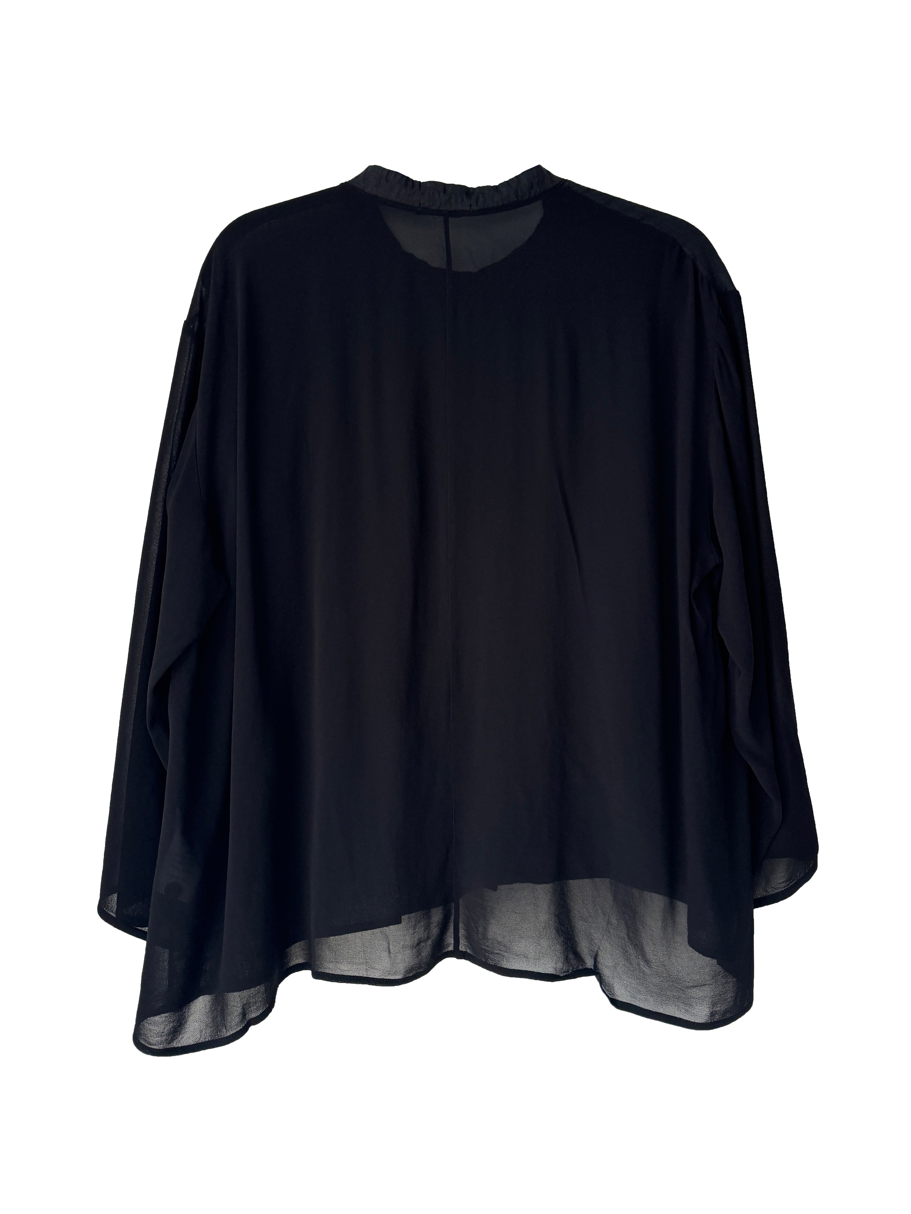 LINEN BLOUSE BLACK