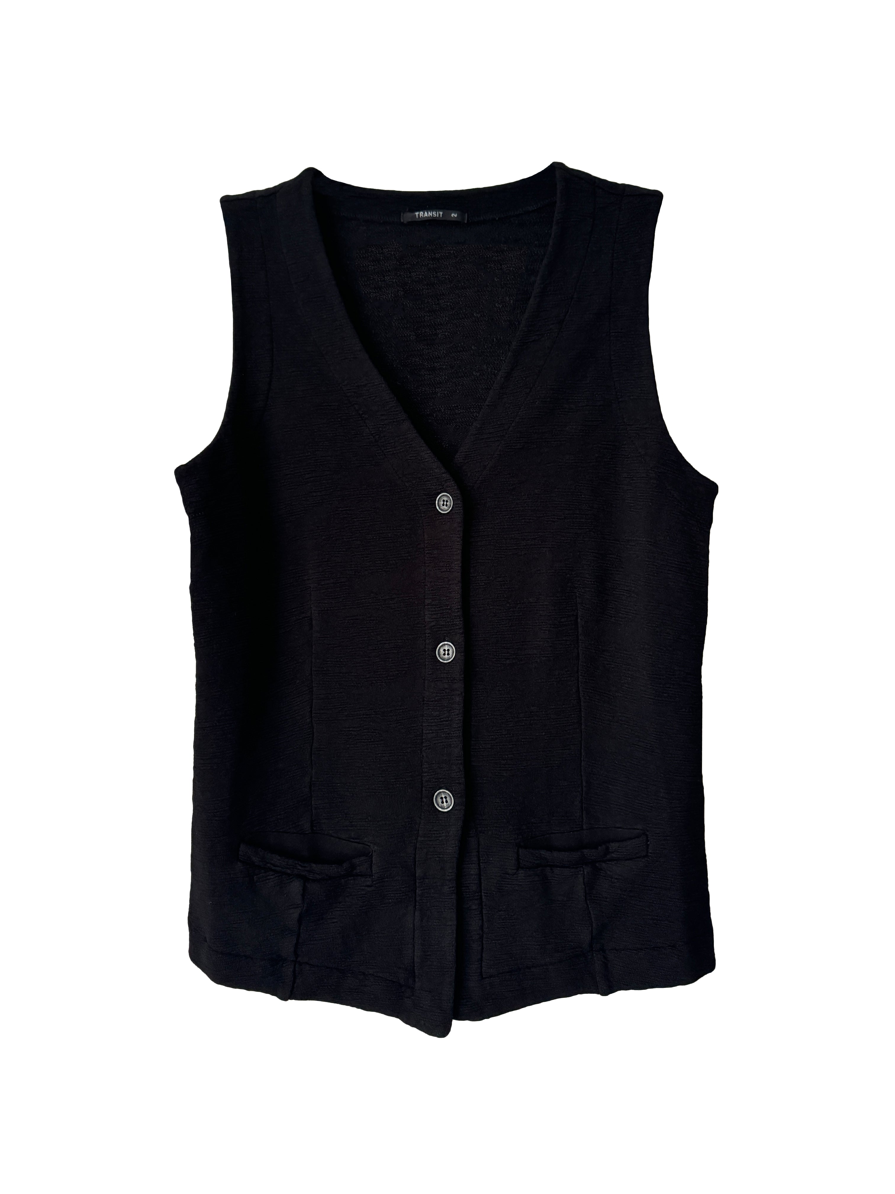 JACQUARD VEST BLACK