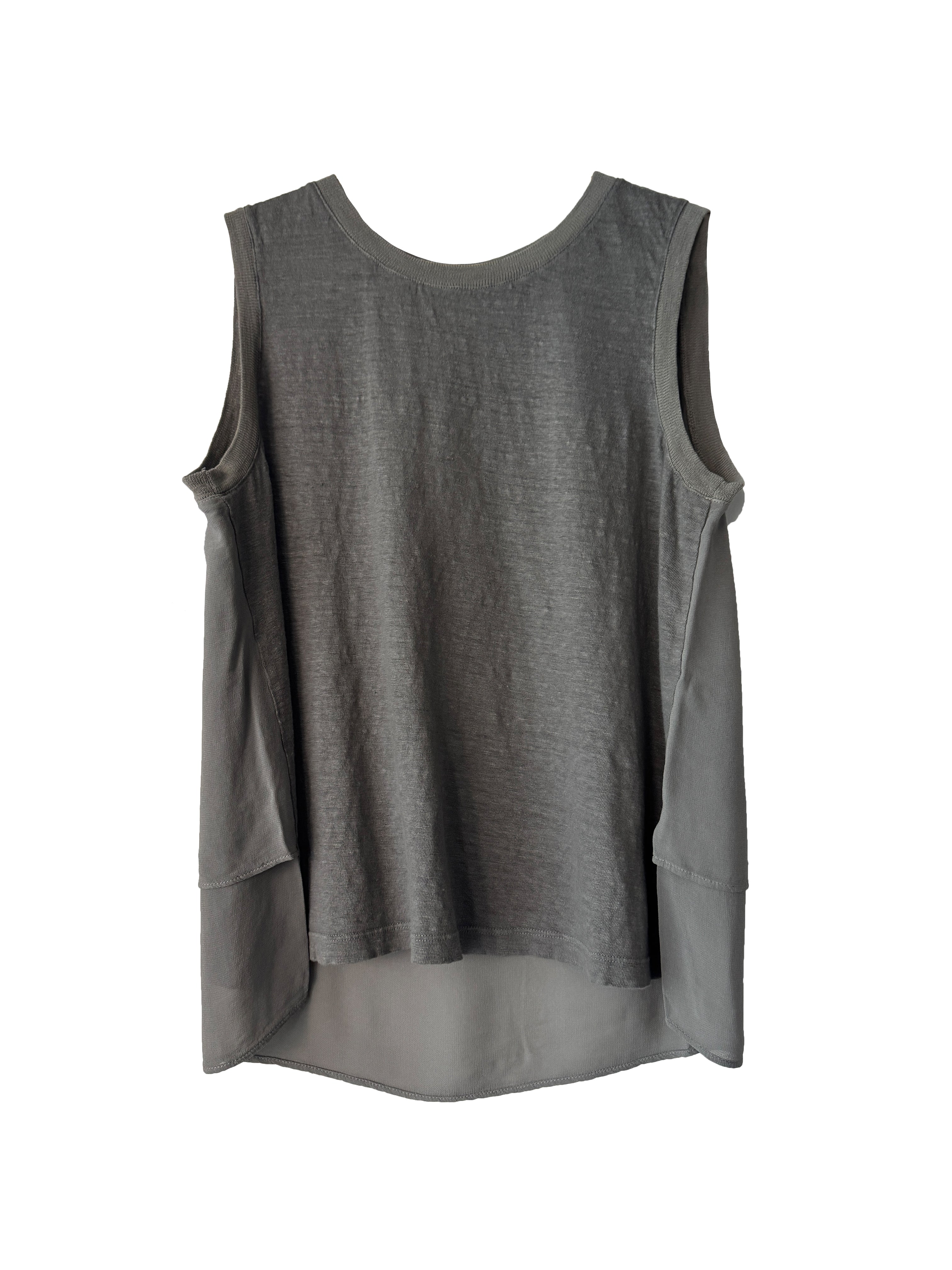 LINEN LAYER TANK GREY