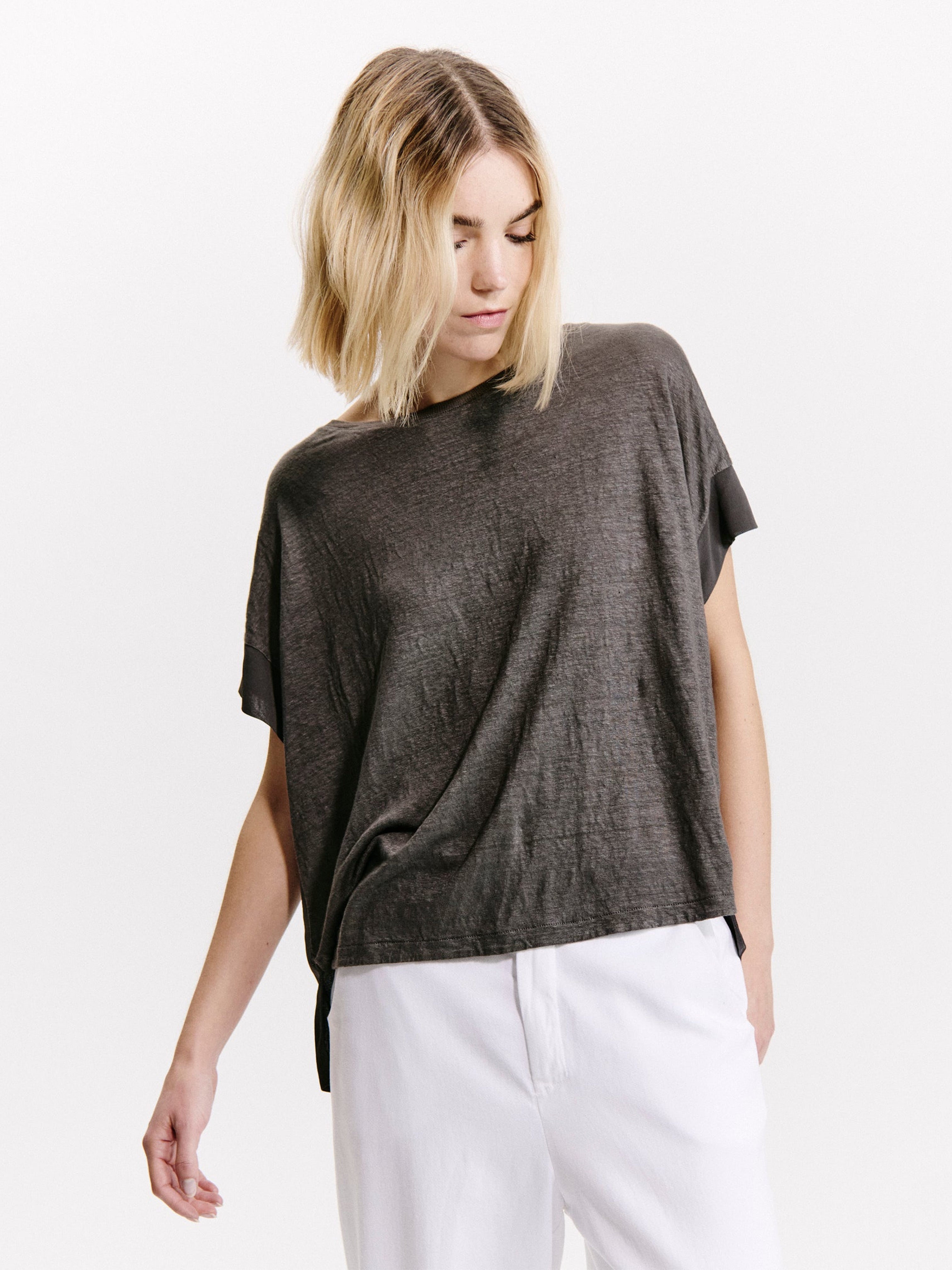 LINEN BOX TEE MUD
