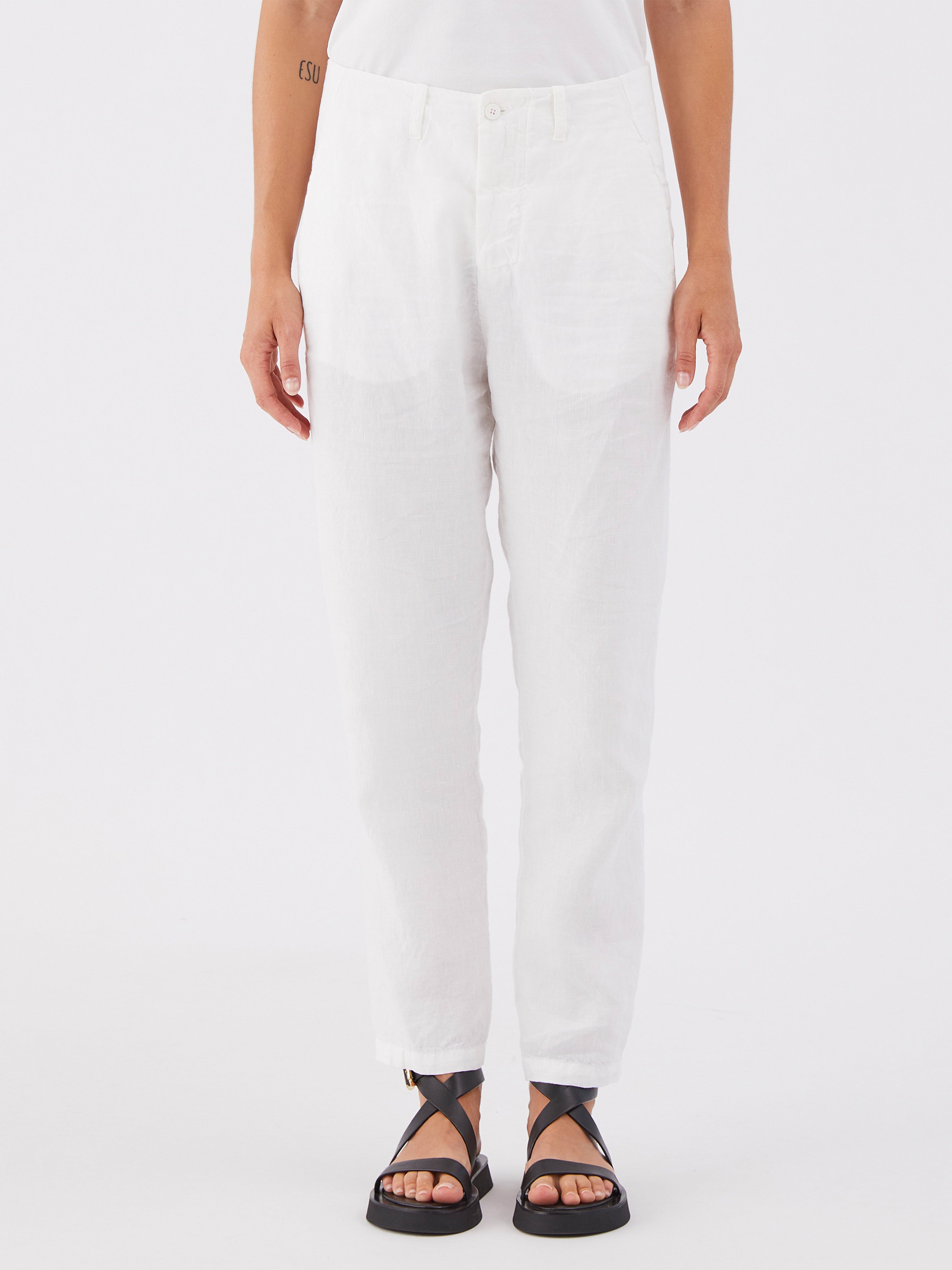 LINEN CLASSIC PANT WHITE