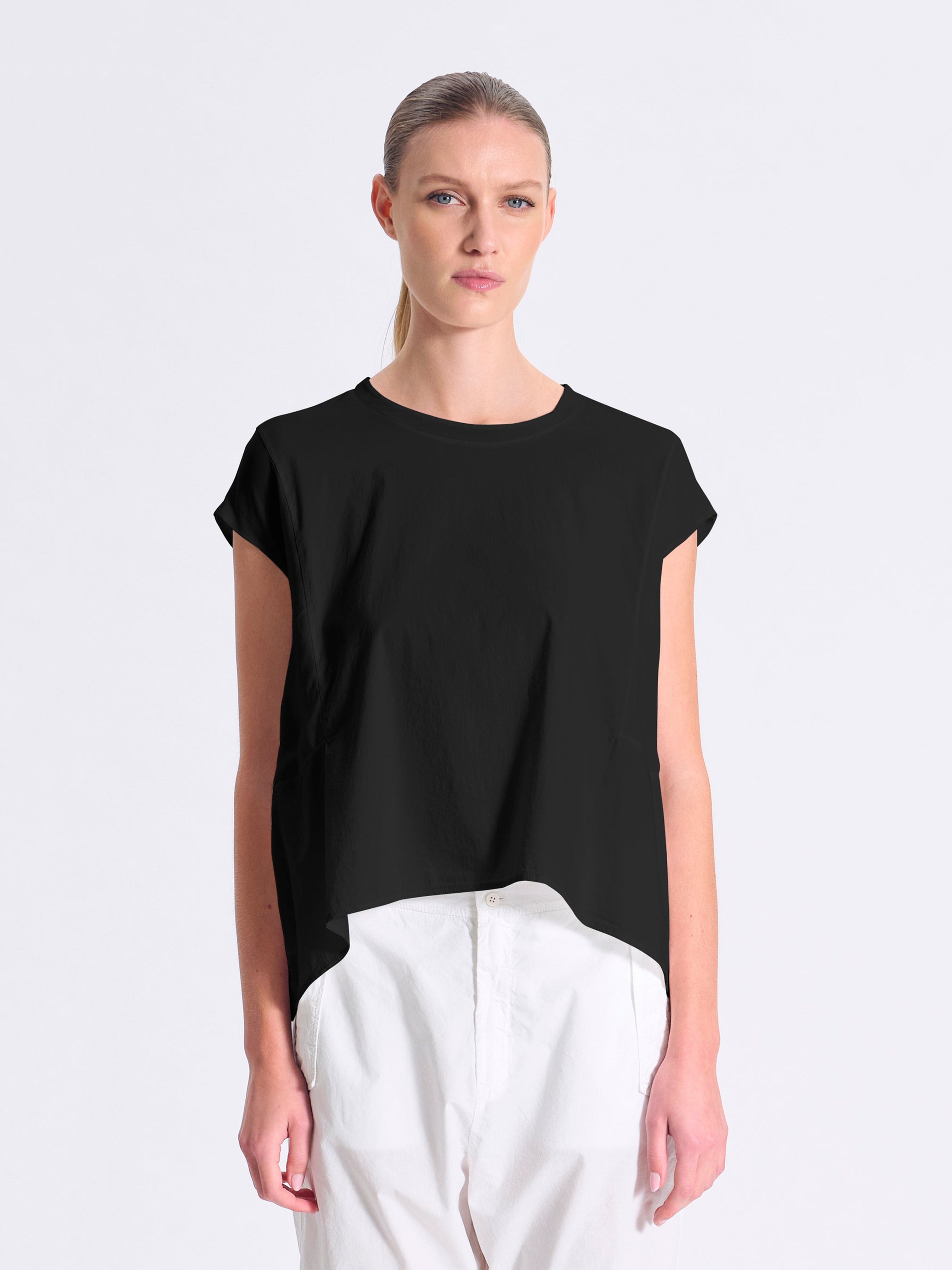 CONTRAST TOP BLACK