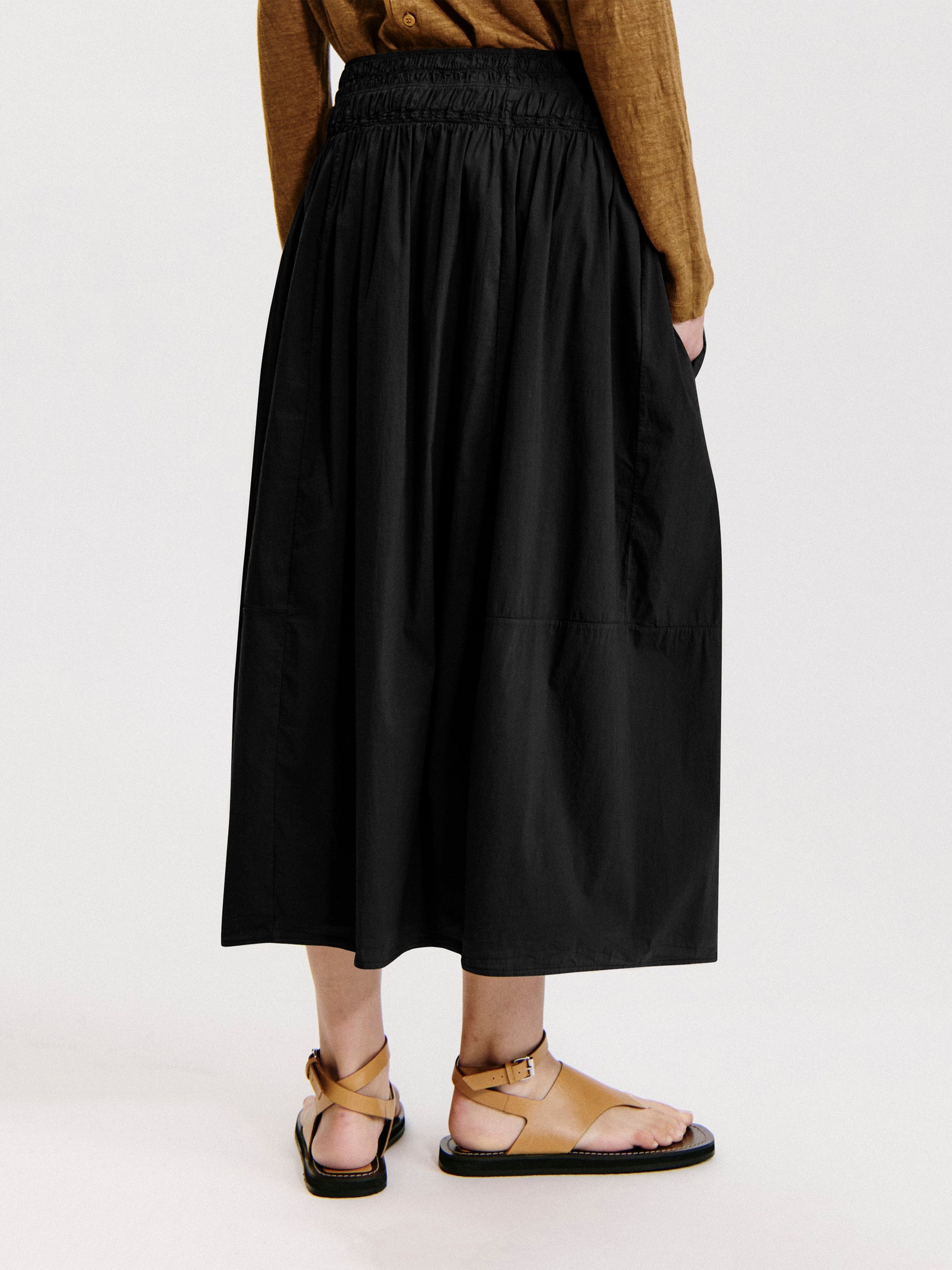 POPLIN SKIRT BLACK