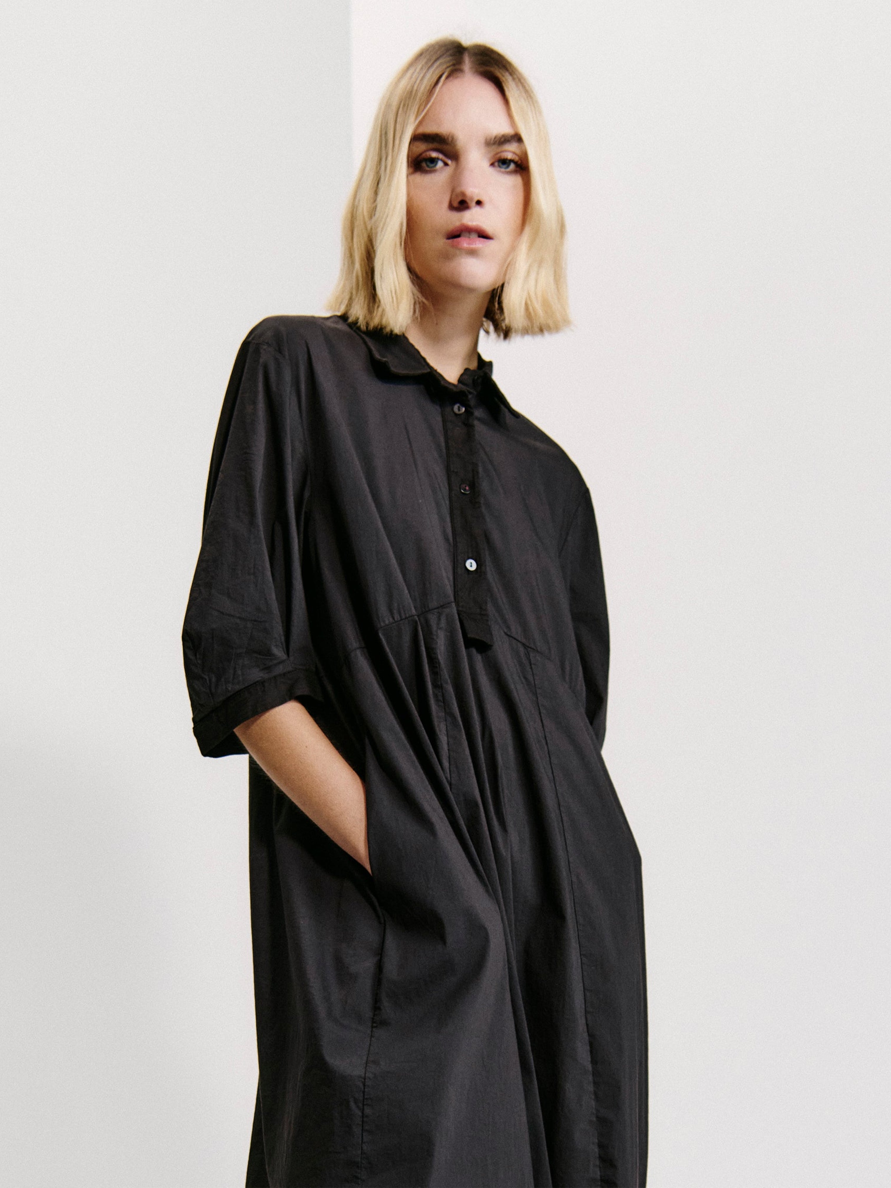 POPLIN DRESS BLACK