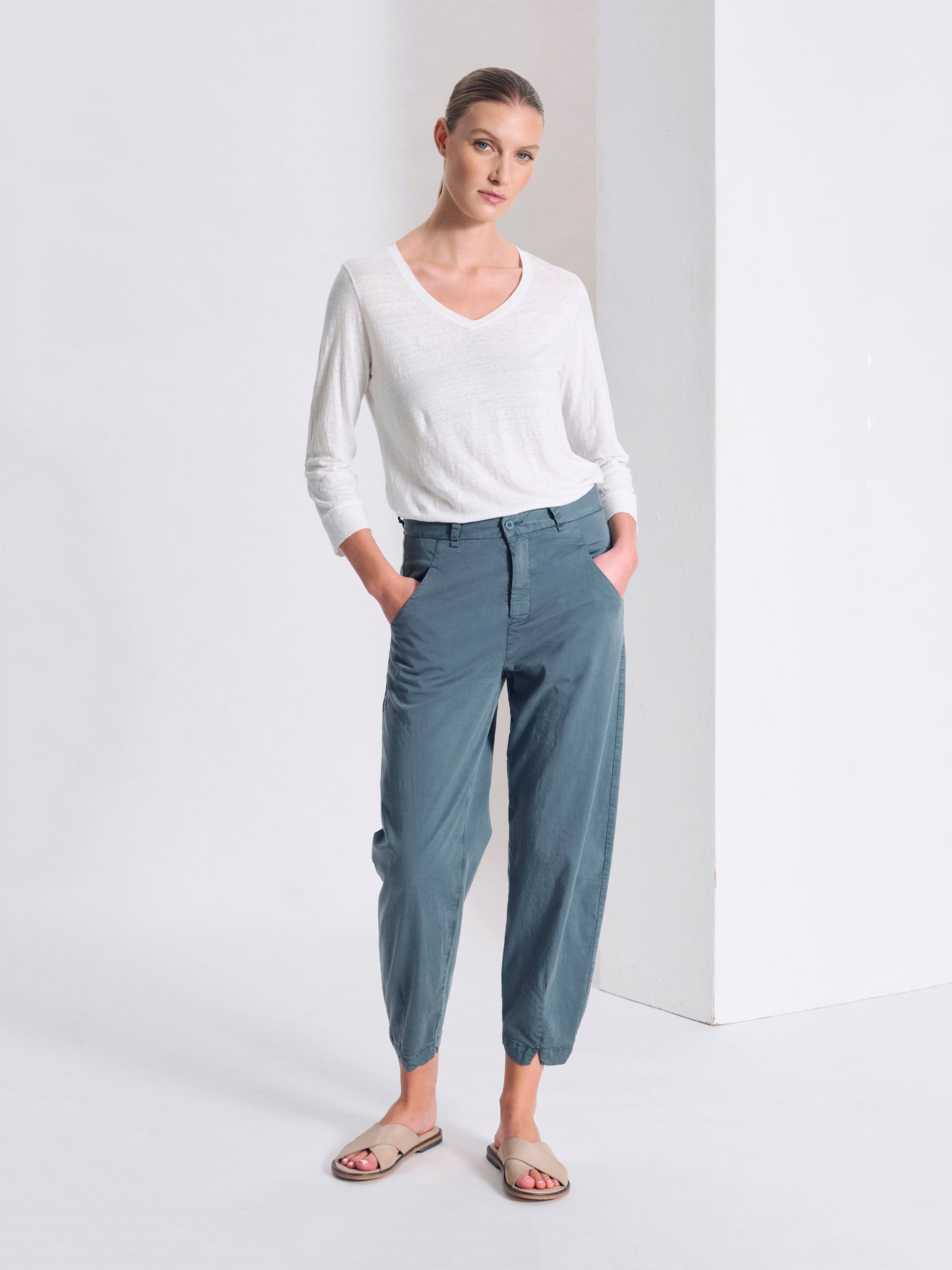 SIGNATURE STRETCH PANT BLUE SLATE