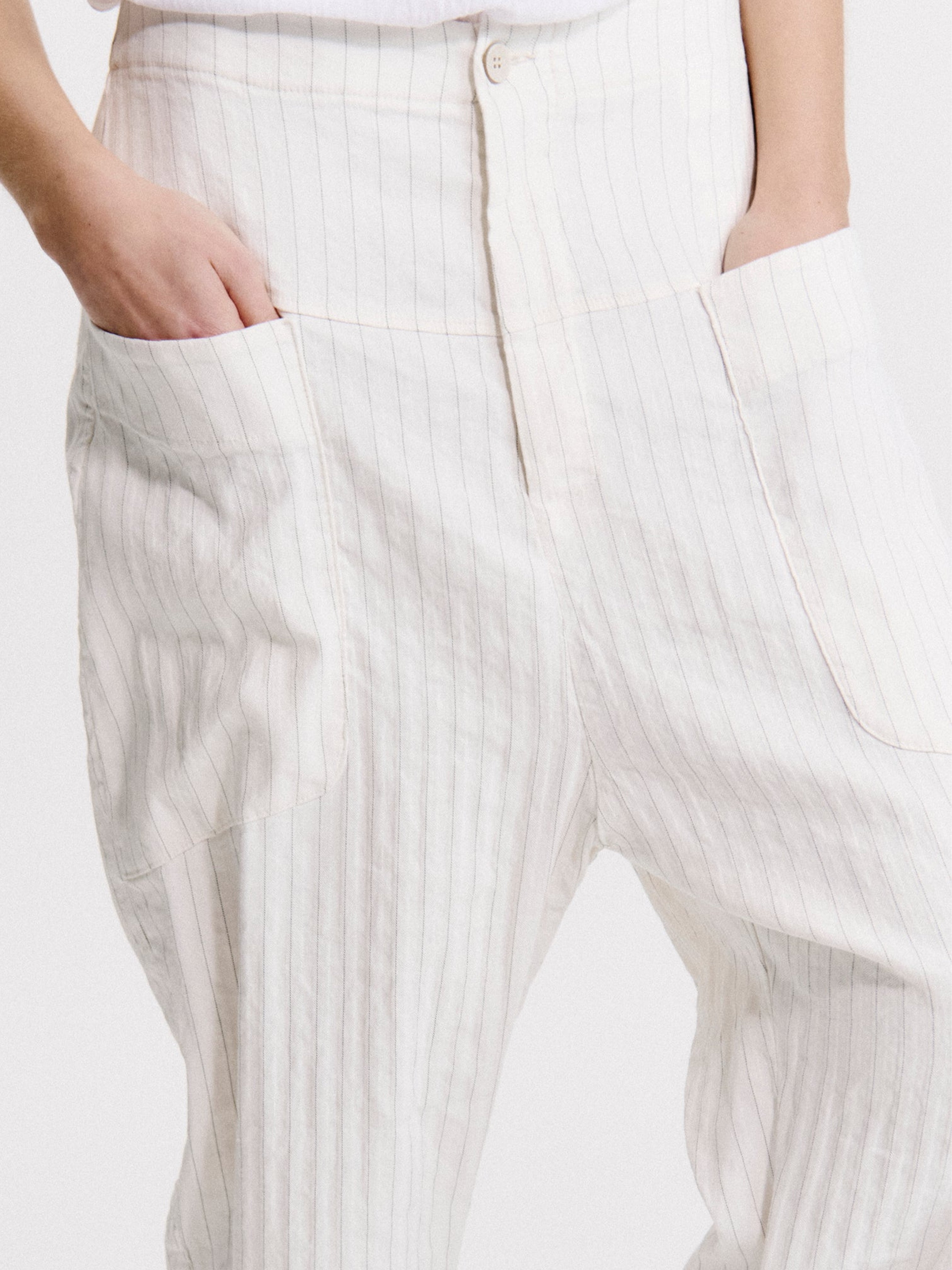 PINSTRIPE PANT MILK
