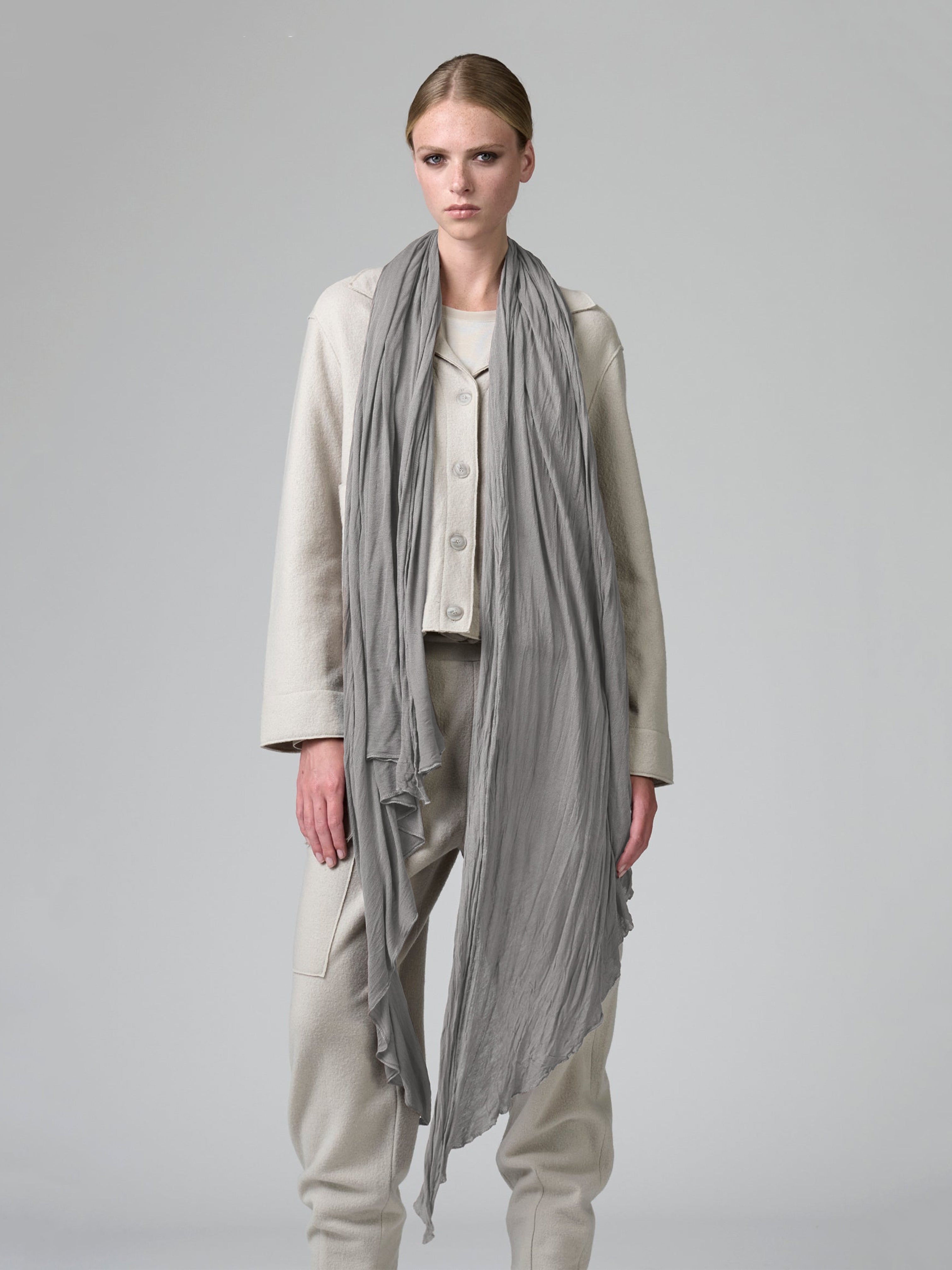 SIGNATURE KNIT SCARF STONE