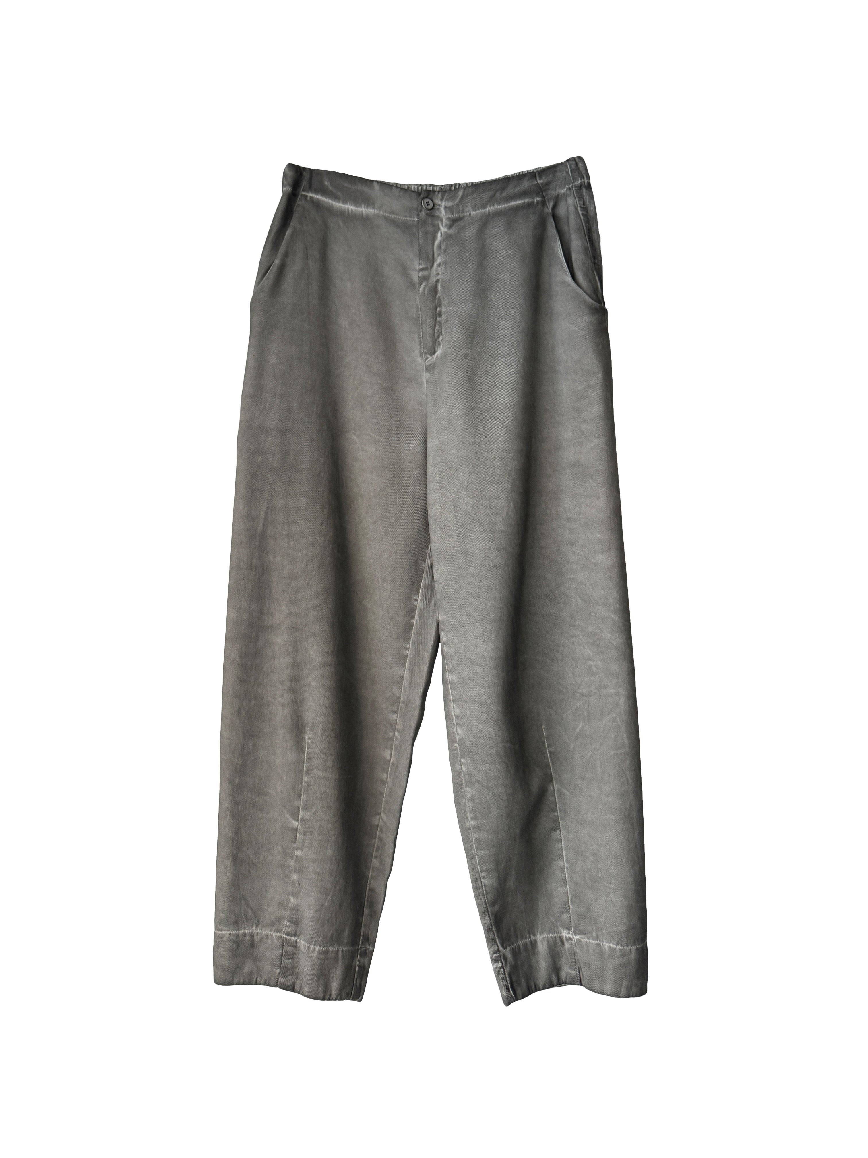 TREATED DYE PANT GREY