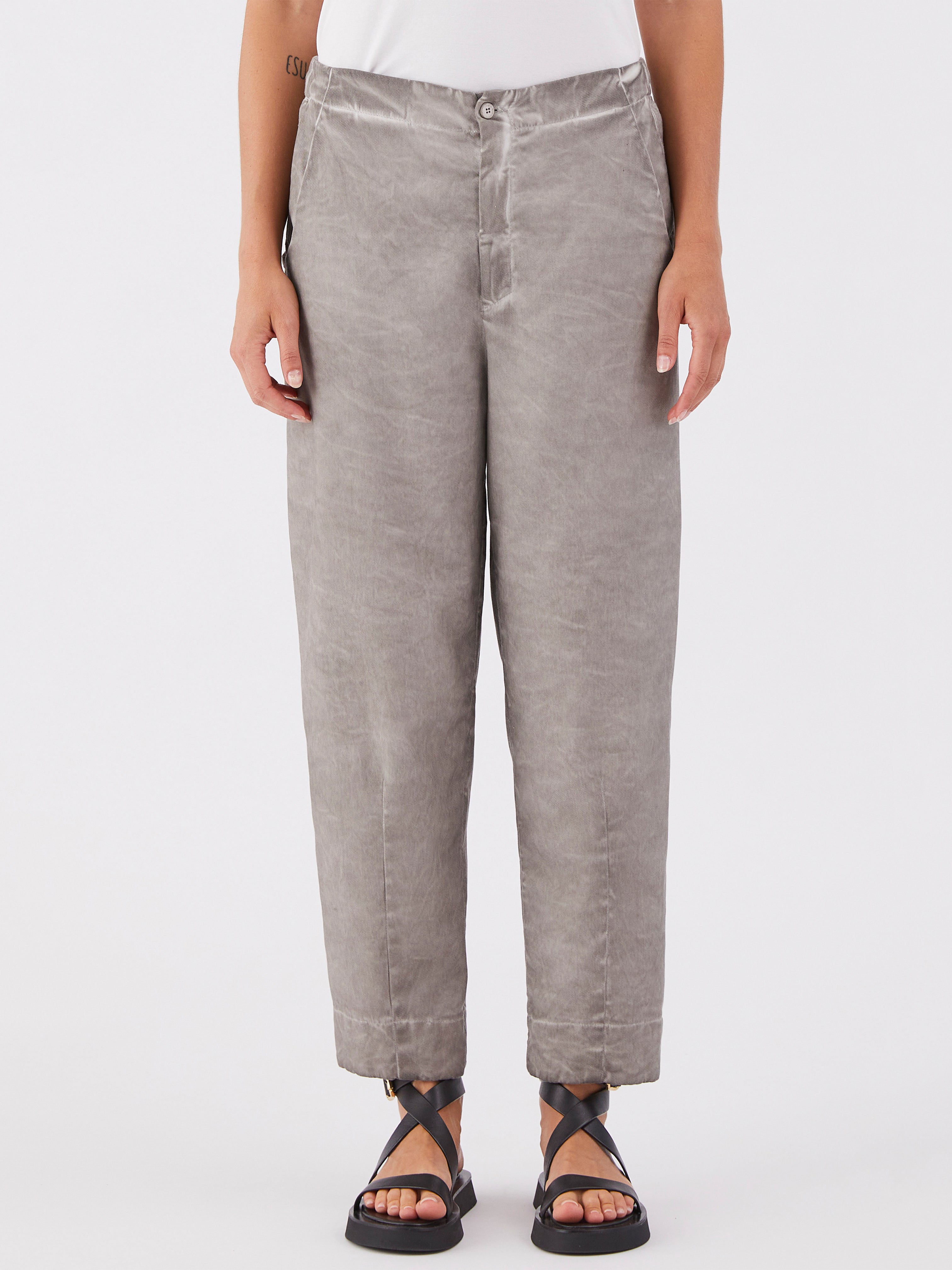 TREATED DYE PANT GREY