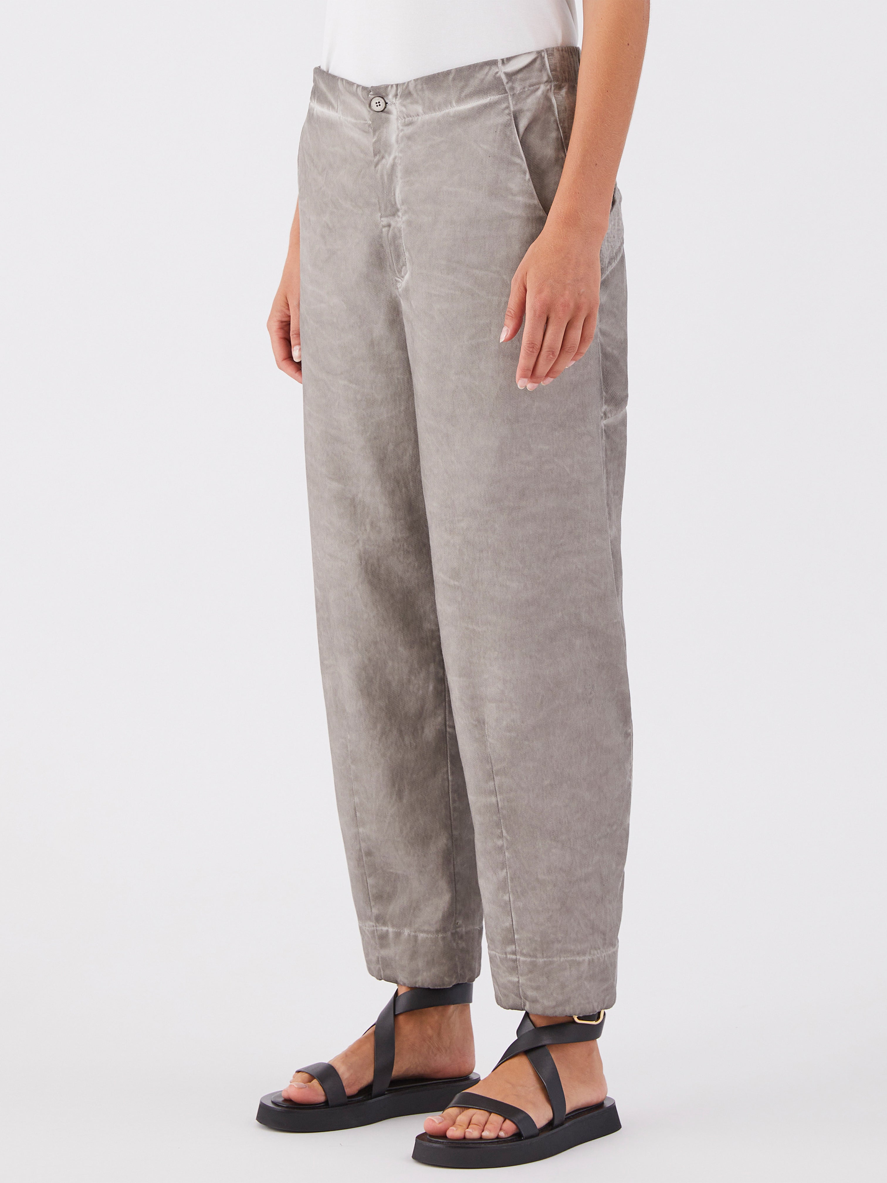 TREATED DYE PANT GREY