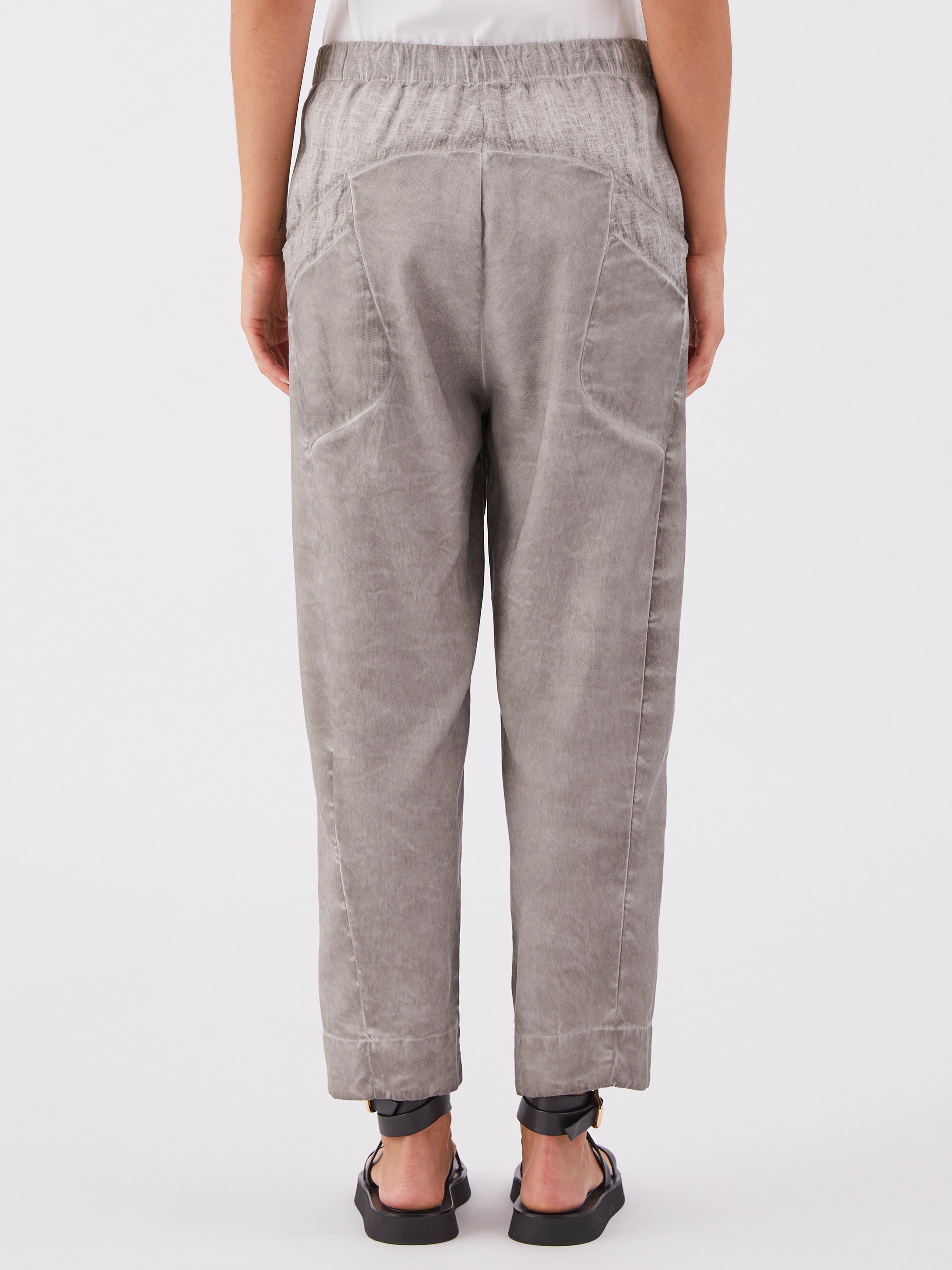 TREATED DYE PANT GREY