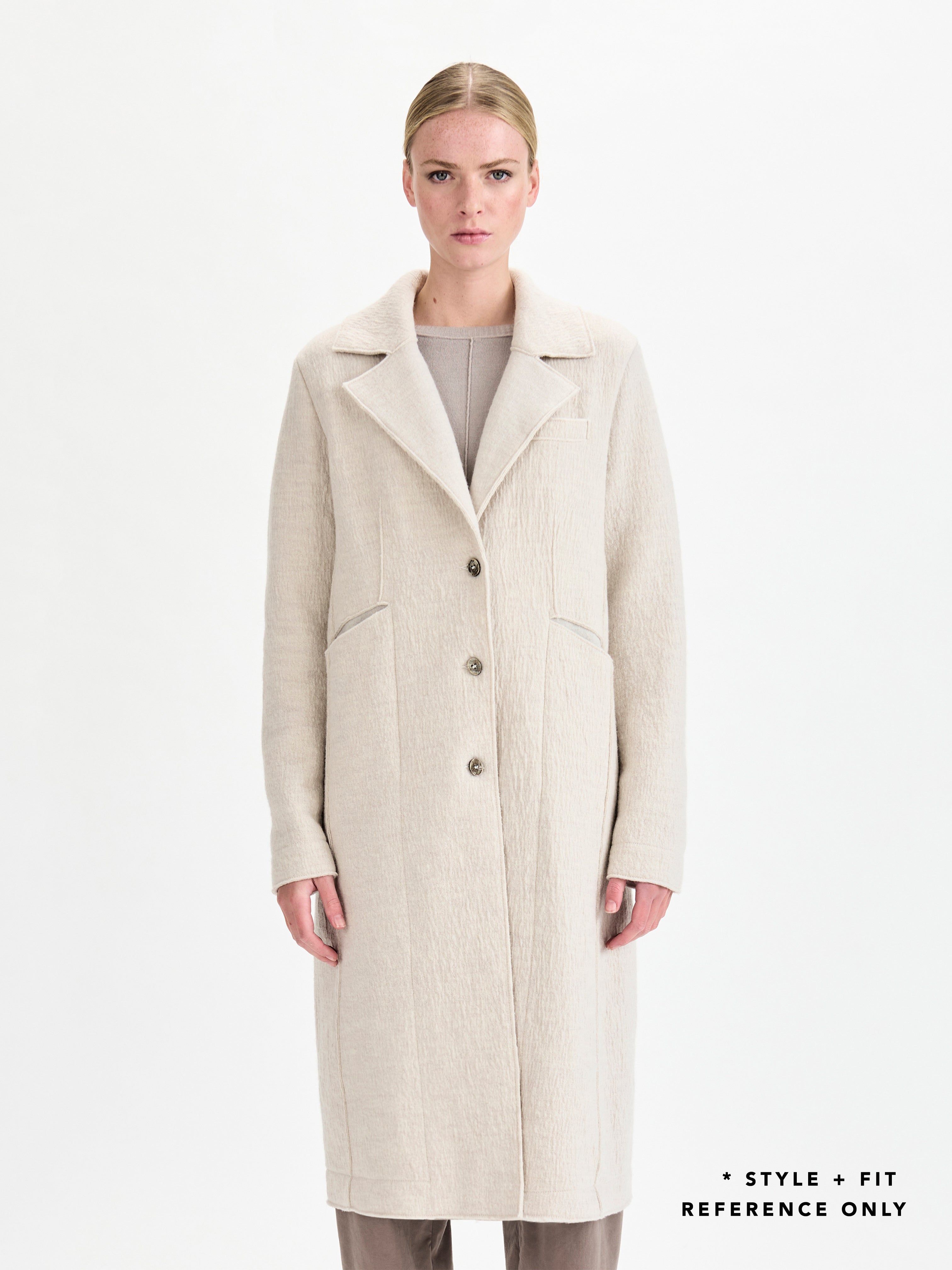 VIRGIN WOOL COAT TAUPE