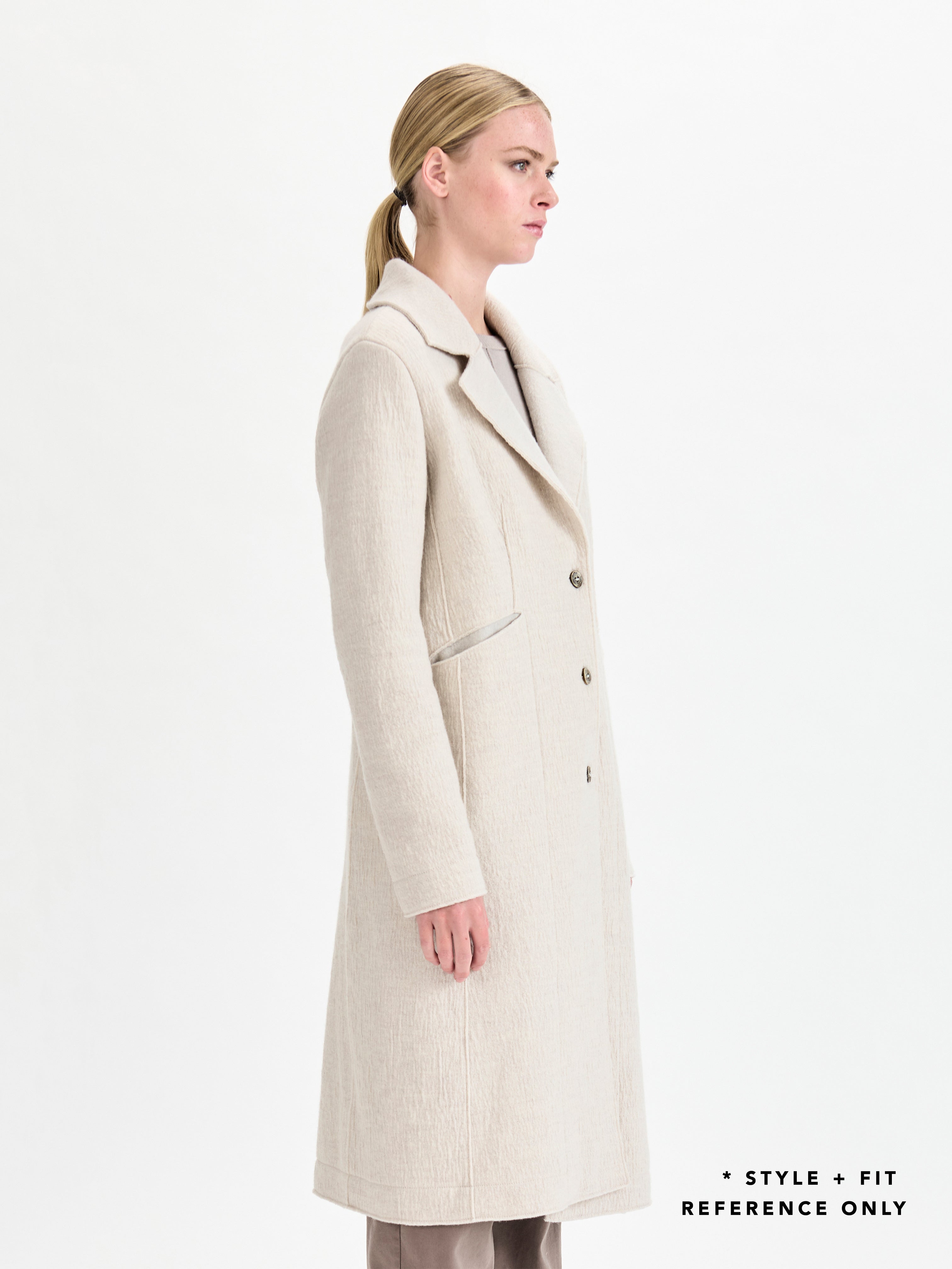 VIRGIN WOOL COAT TAUPE