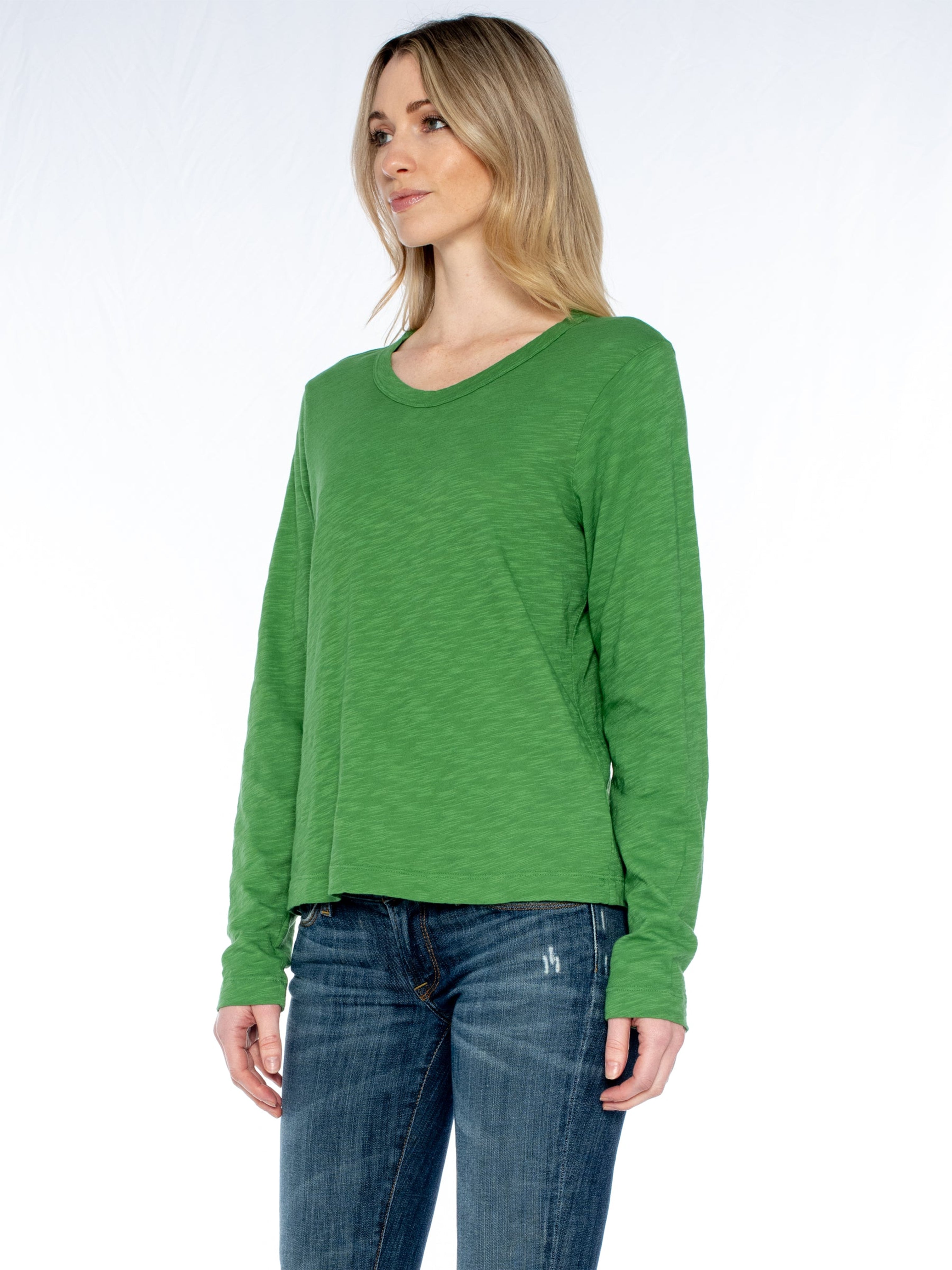 BASIC CREW L/S T SHIRT CLOVER