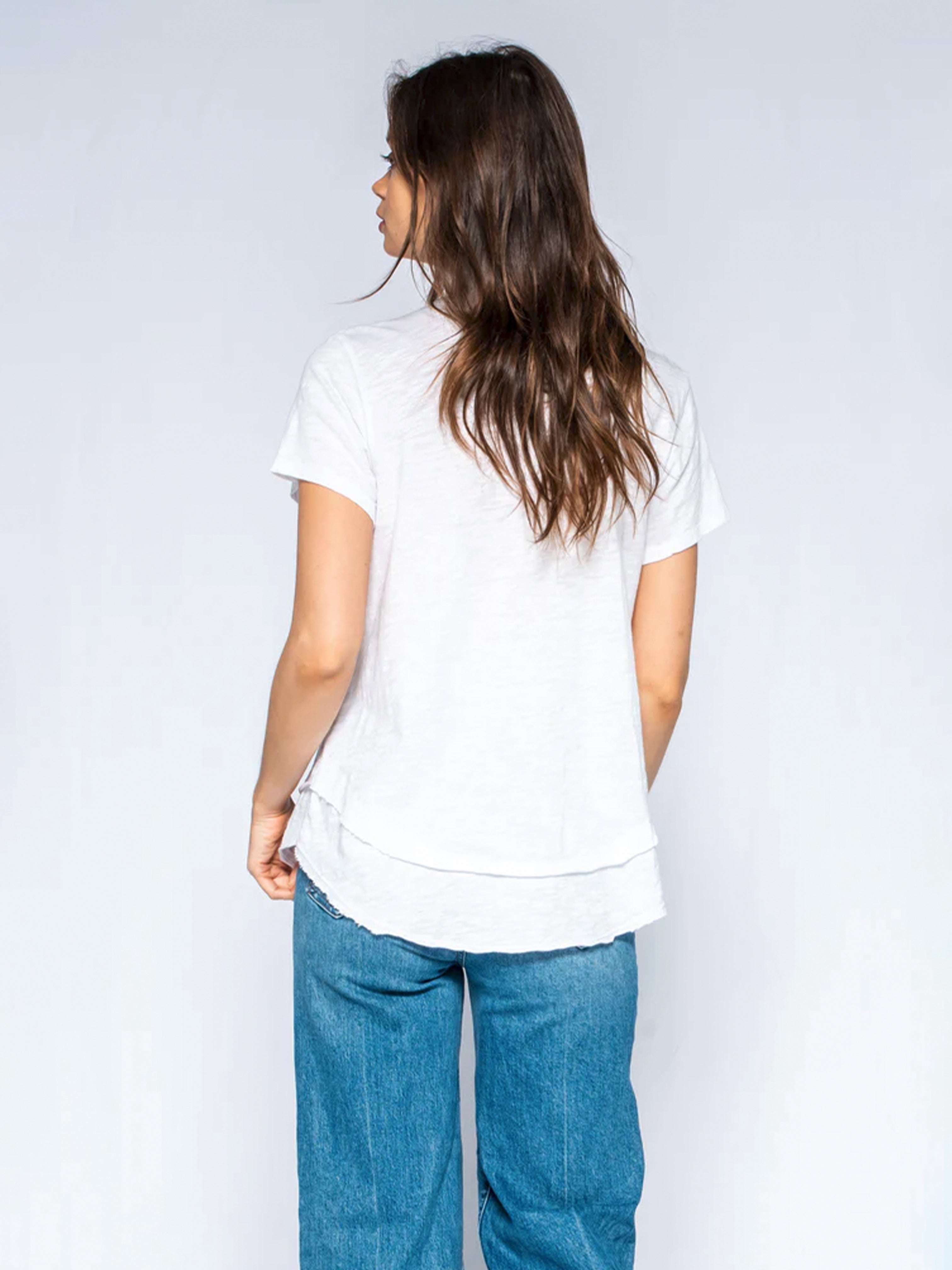 MOCK LAYER S/S T SHIRT WHITE