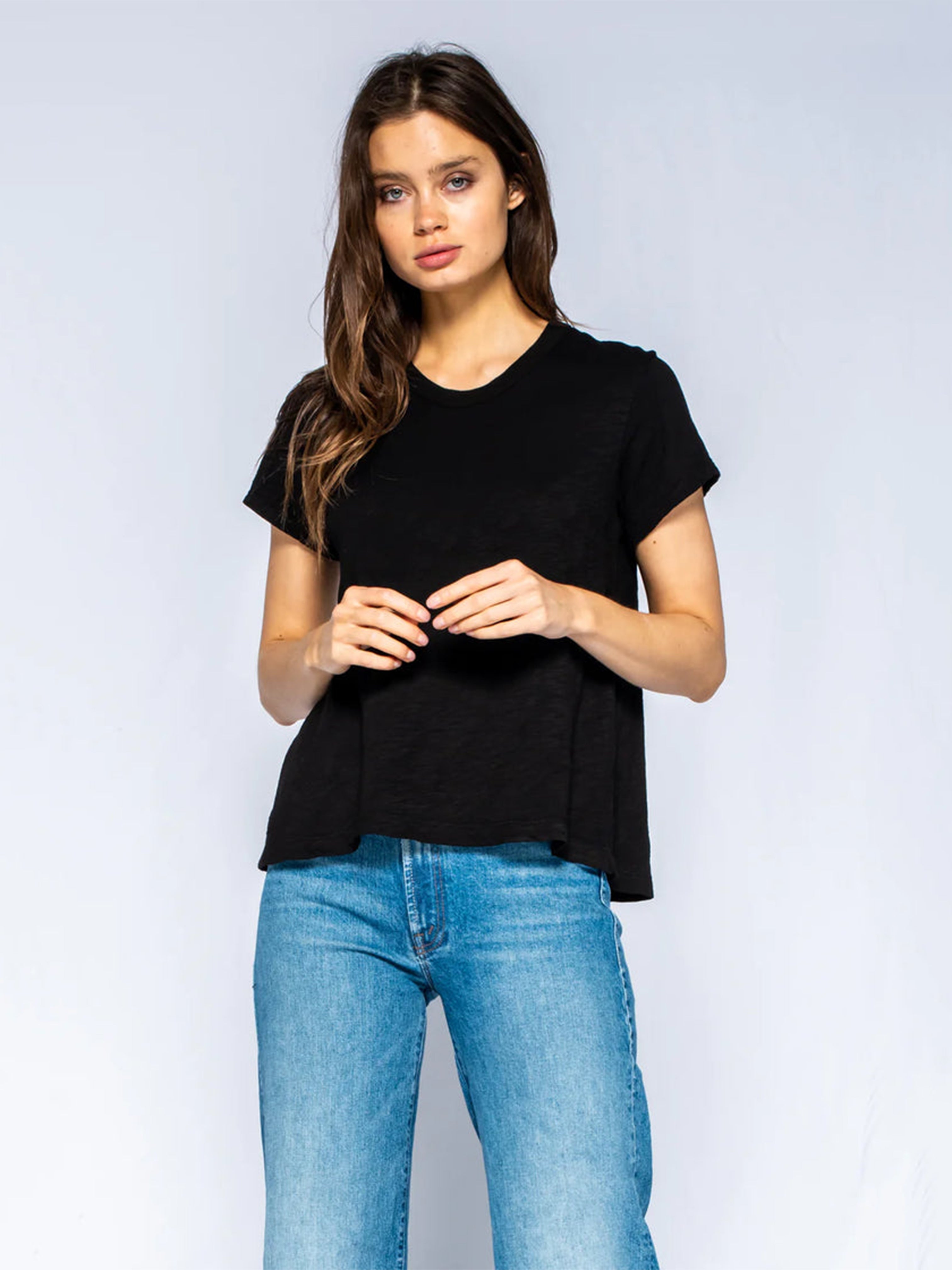 BASIC CREW S/S T SHIRT BLACK